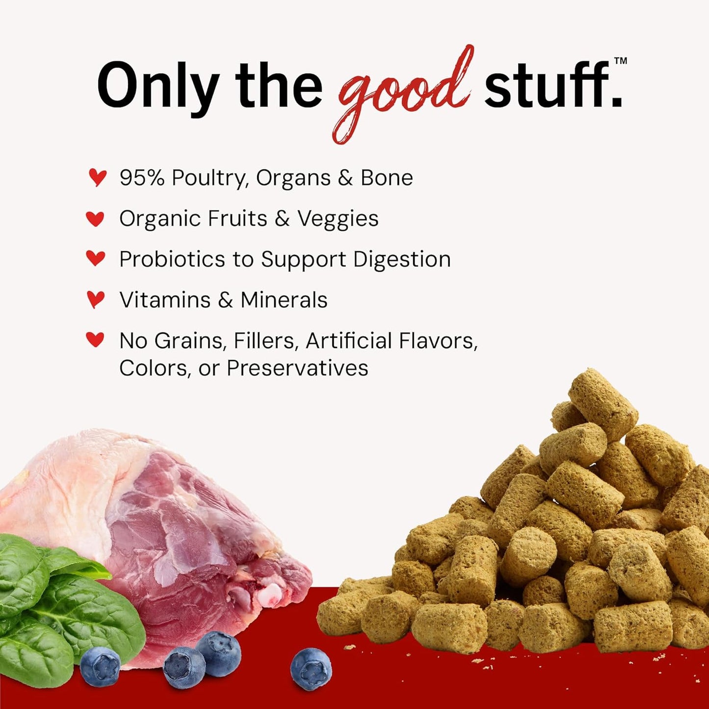 Freeze-Dried Raw Duck Duck Goose Meal Mixers - Dog Food Topper and Mixer - Made with 95% Cage-Free Poultry, Organs & Bone - Perfect for Picky Eaters - Grain-Free - 18 Oz