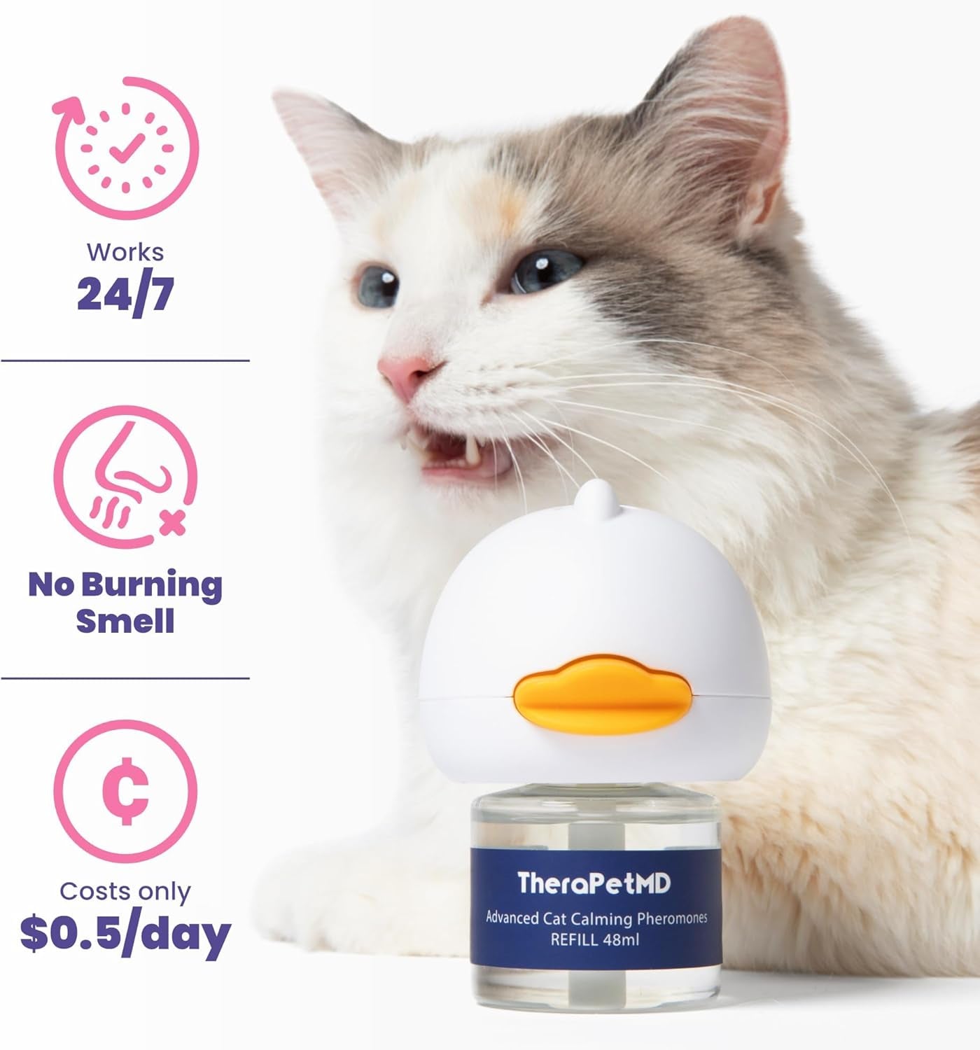 - Cat Calming Diffuser Pheromone Kit - Multi Cat Anxiety Relief Stress Reduction Plugin 700 Sq Ft Coverage Vet Recommended.