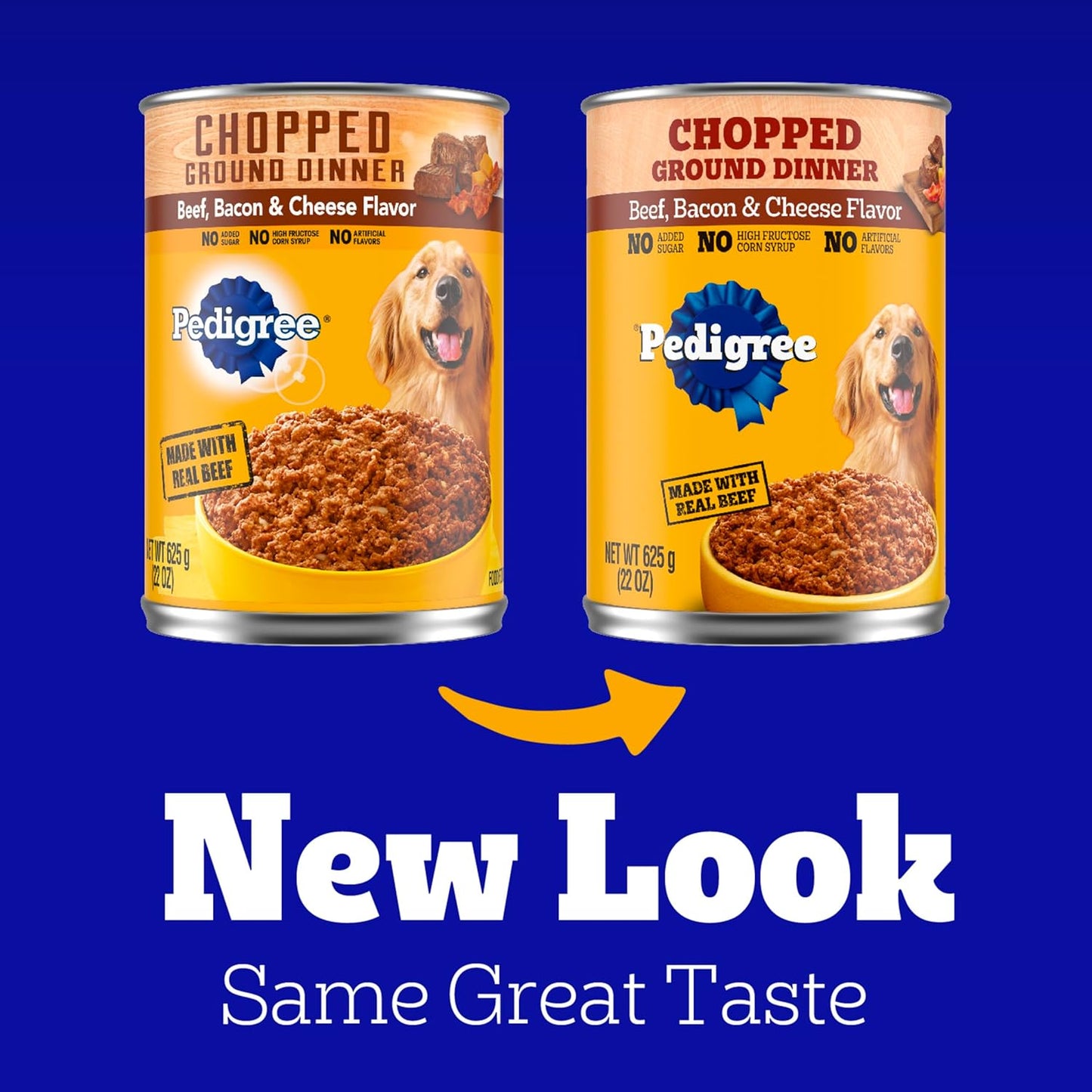Chopped Ground Dinner Adult Canned Soft Wet Dog Food, Beef Bacon & Cheese Flavor, 22 Oz. Cans (12 Count, Pack of 1)