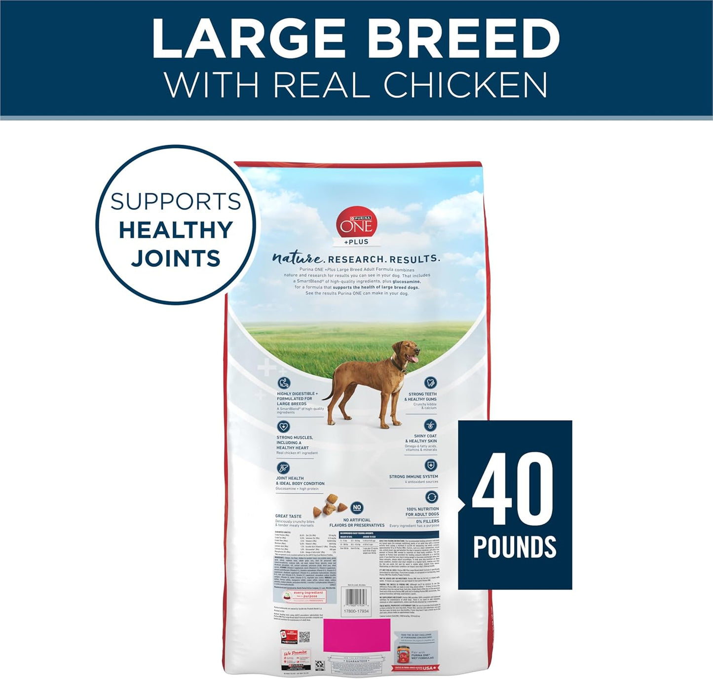plus Large Breed Adult Dog Food Dry Formula - 40 Lb. Bag
