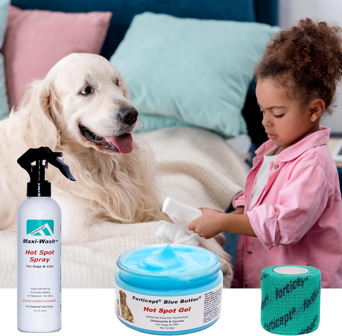 Blue Butter – Hot Spot Treatment for Dogs | Dog Wound Care | Skin Yeast Infections, Ringworm, Cuts, Rashes, First Aid Veterinary Strength Topical Ointment 4Oz