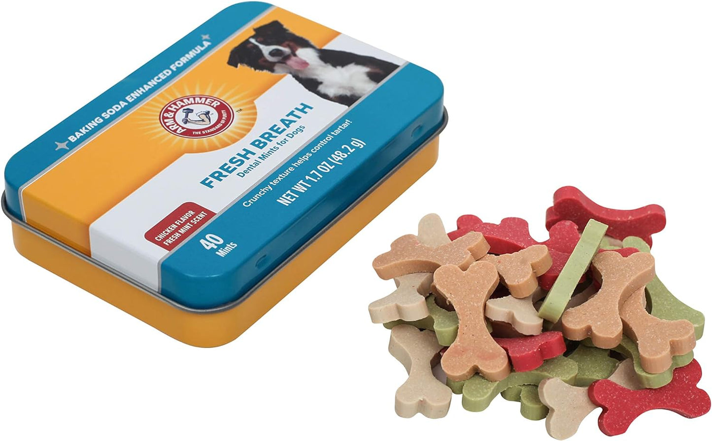 for Pets Dental Mints for Dogs, Fresh Breath | Get Fresh Doggie Breath without Brushing, Way to Fresher Dog Breath | Chicken Flavor, 40 Count (Packaging May Vary)