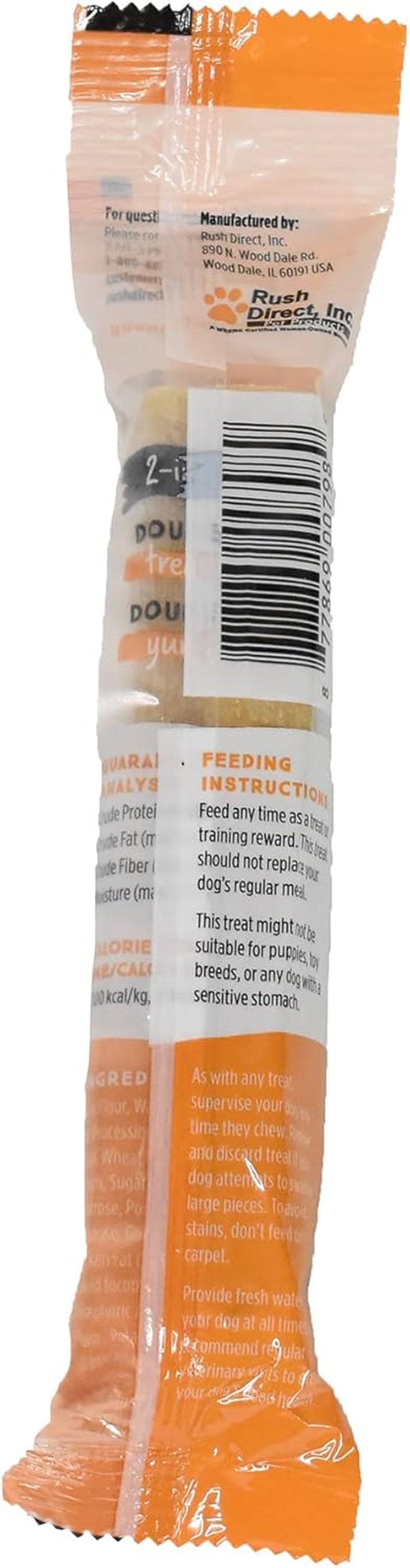 Peanut Butter Double Treat Bones: Long-Lasting Dog Treats Made in USA for Large and Small Breeds, Highly Digestible, Ideal for Aggressive Chewers (12 Count)