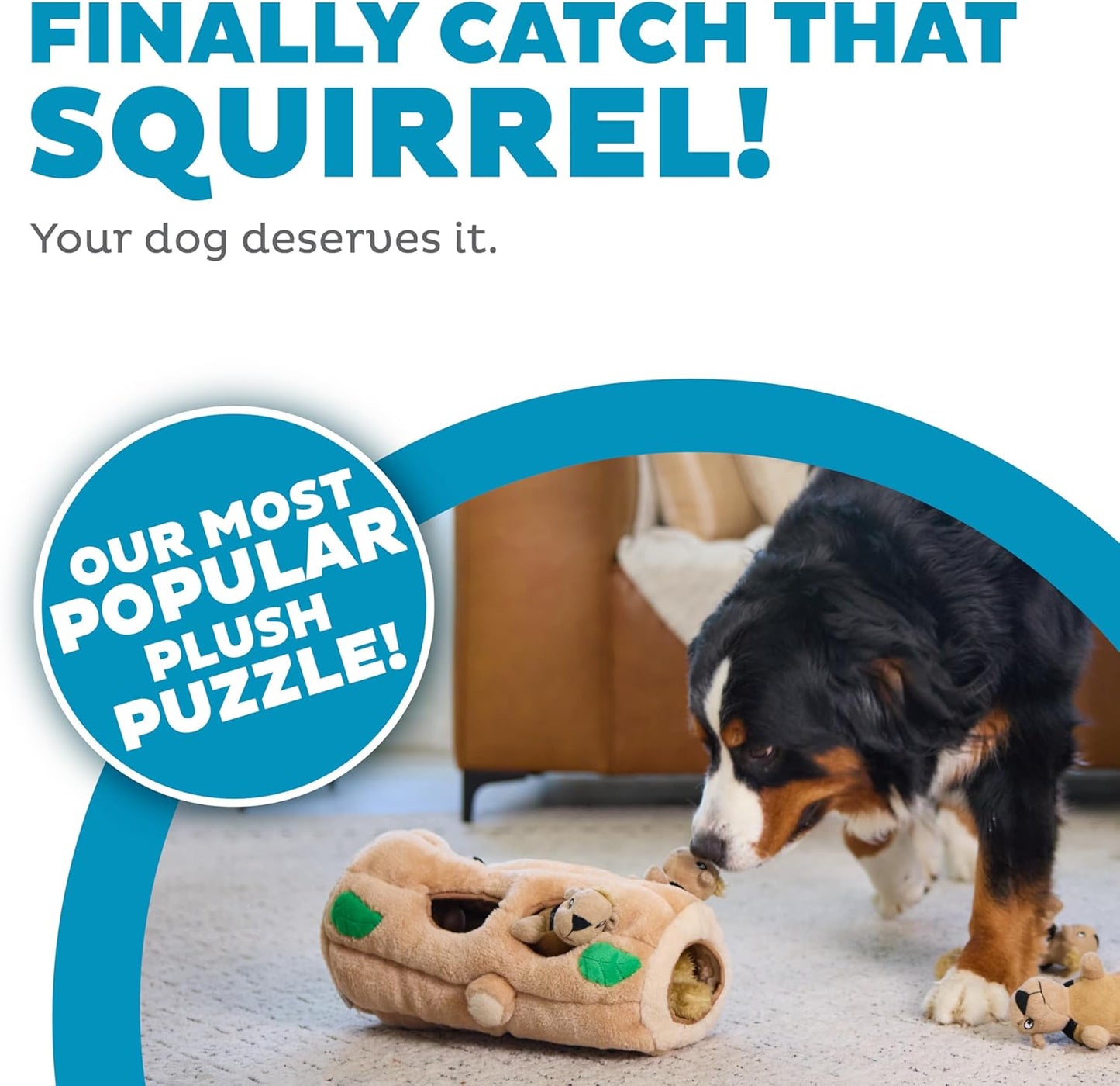 Hide a Squirrel Plush Dog Toy Puzzle, XL