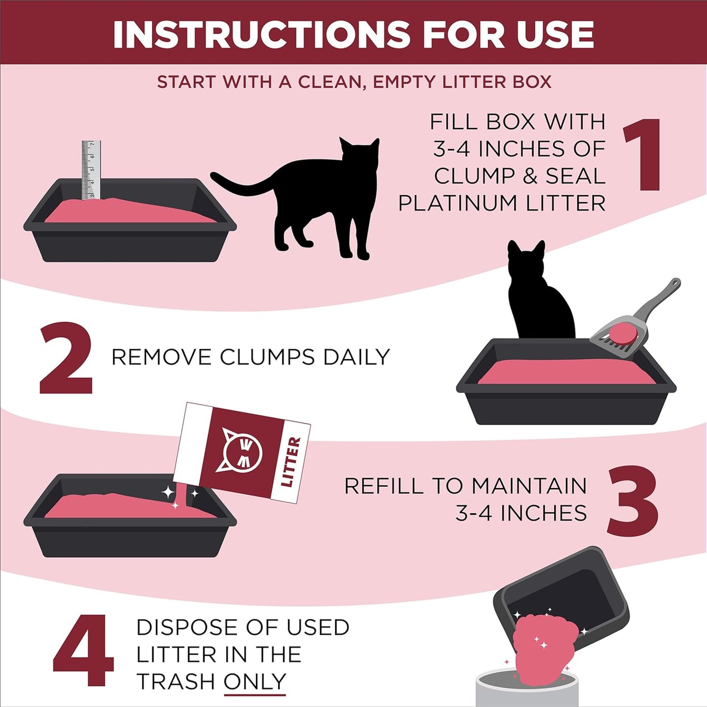 Clump & Seal Platinum Clumping Cat Litter Odor Control, Multi-Cat, 14-Day Odor Control, Online Exclusive Formula, 27.5 Lbs