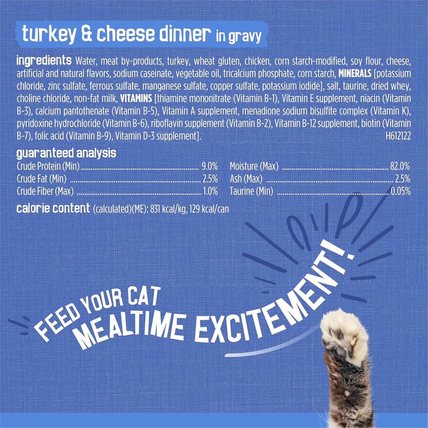 Purina Gravy Wet Cat Food Variety Pack, Shreds with Beef, with Chicken, and Turkey and Cheese Dinner - (Pack of 24) 5.5 Oz. Cans