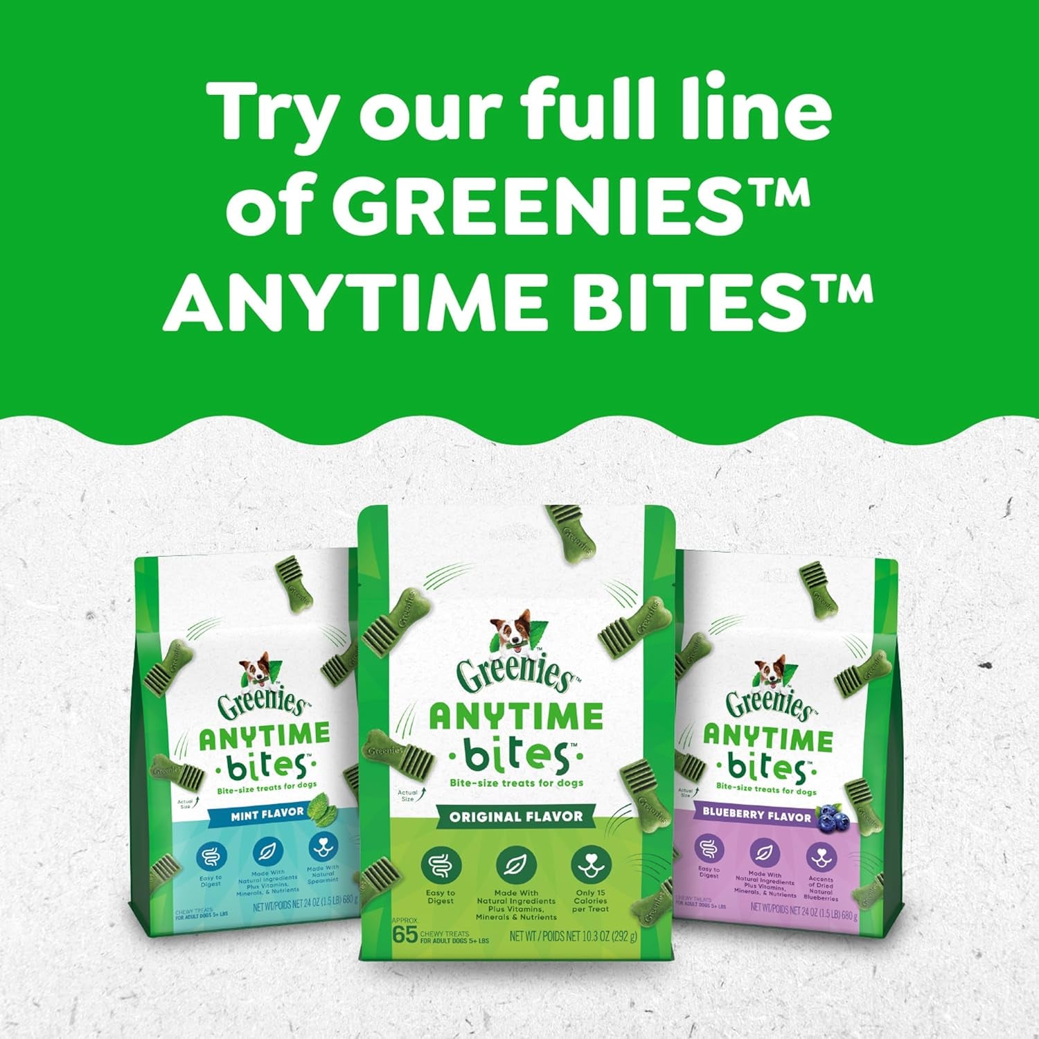 Anytime Bites Dog Treats, Blueberry Flavor, 24 Oz. Bag
