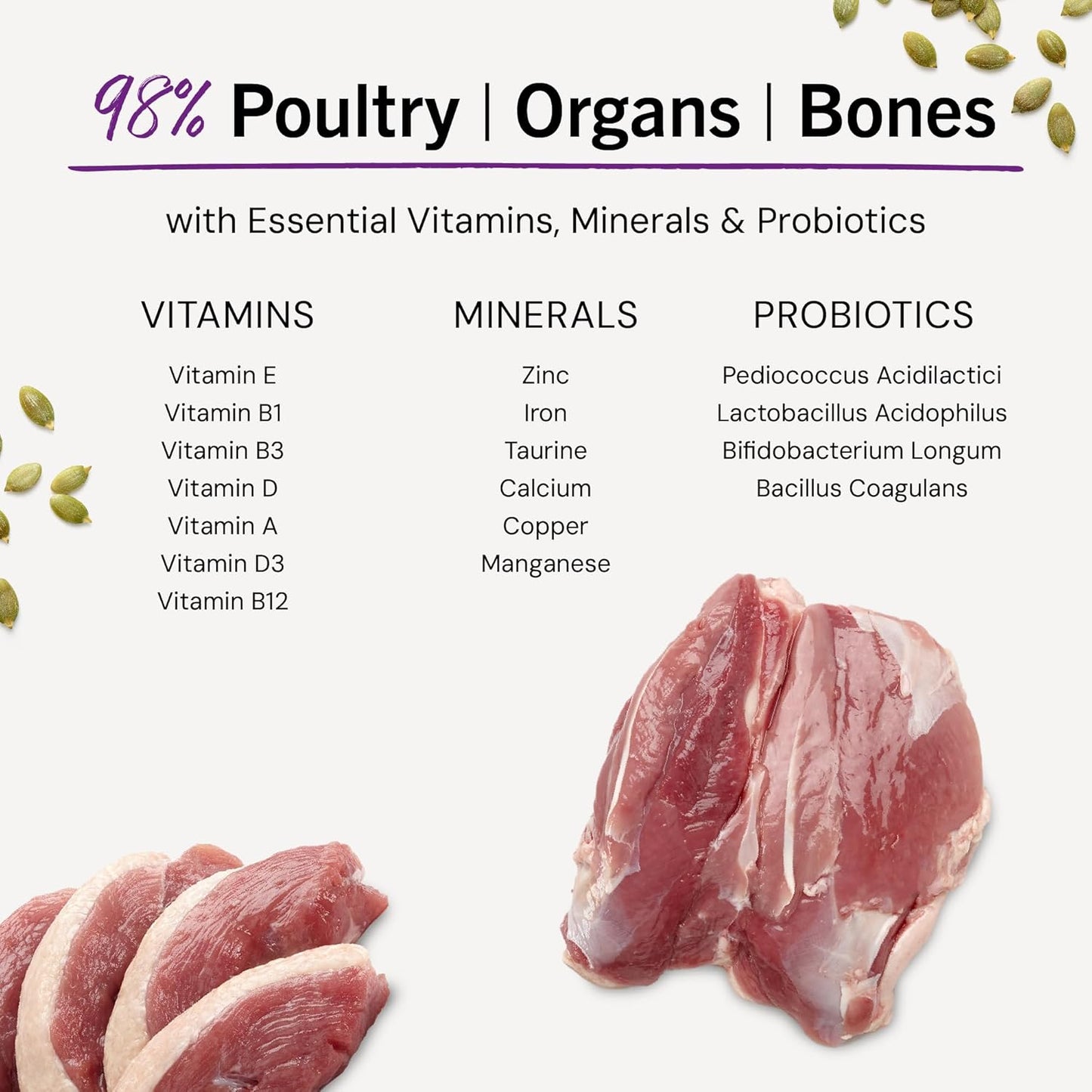 Freeze-Dried Raw Cat Dinner Morsels - Premium Duck & Goose Recipe with 98% Cage-Free Poultry & Organs - Natural Grain-Free Cat & Kitten Food - Made in USA - 18 Oz