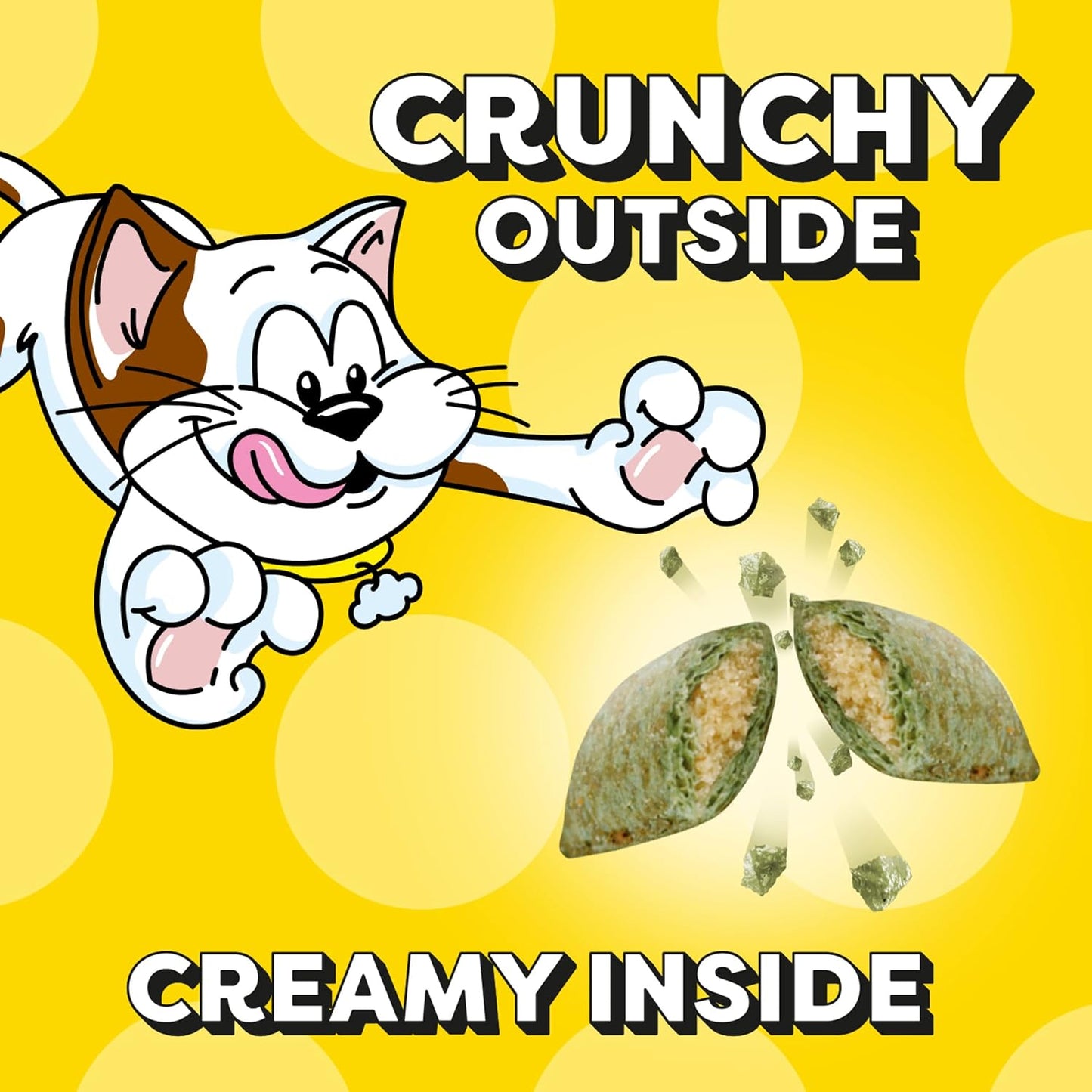 Classic Crunchy and Soft Cat Treats Blissful Catnip Flavor, 16 Oz. Tub
