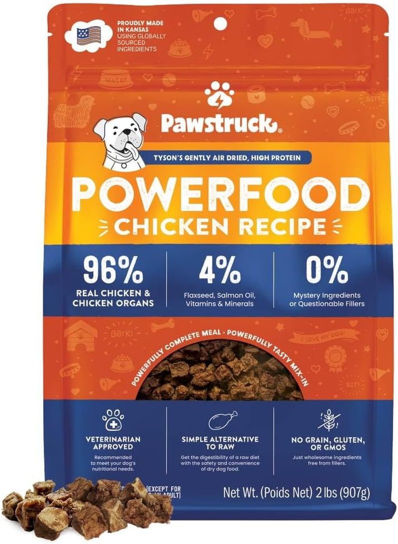 Air Dried Dog Food with Real Chicken, Grain-Free, Made in USA, Non-Gmo & Vet Recommended, High Protein Limited Ingredient Full-Feed for All Breeds & Ages, 2Lb Bag