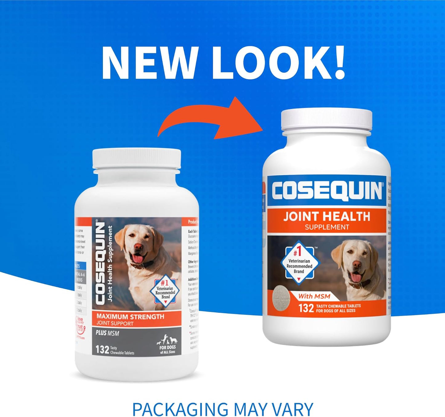Cosequin for Dogs Joint Health Supplement, Contains Glucosamine for Dogs, plus Chondroitin and MSM, Supports Healthy Joints, Chewable Tablets, 132 Count