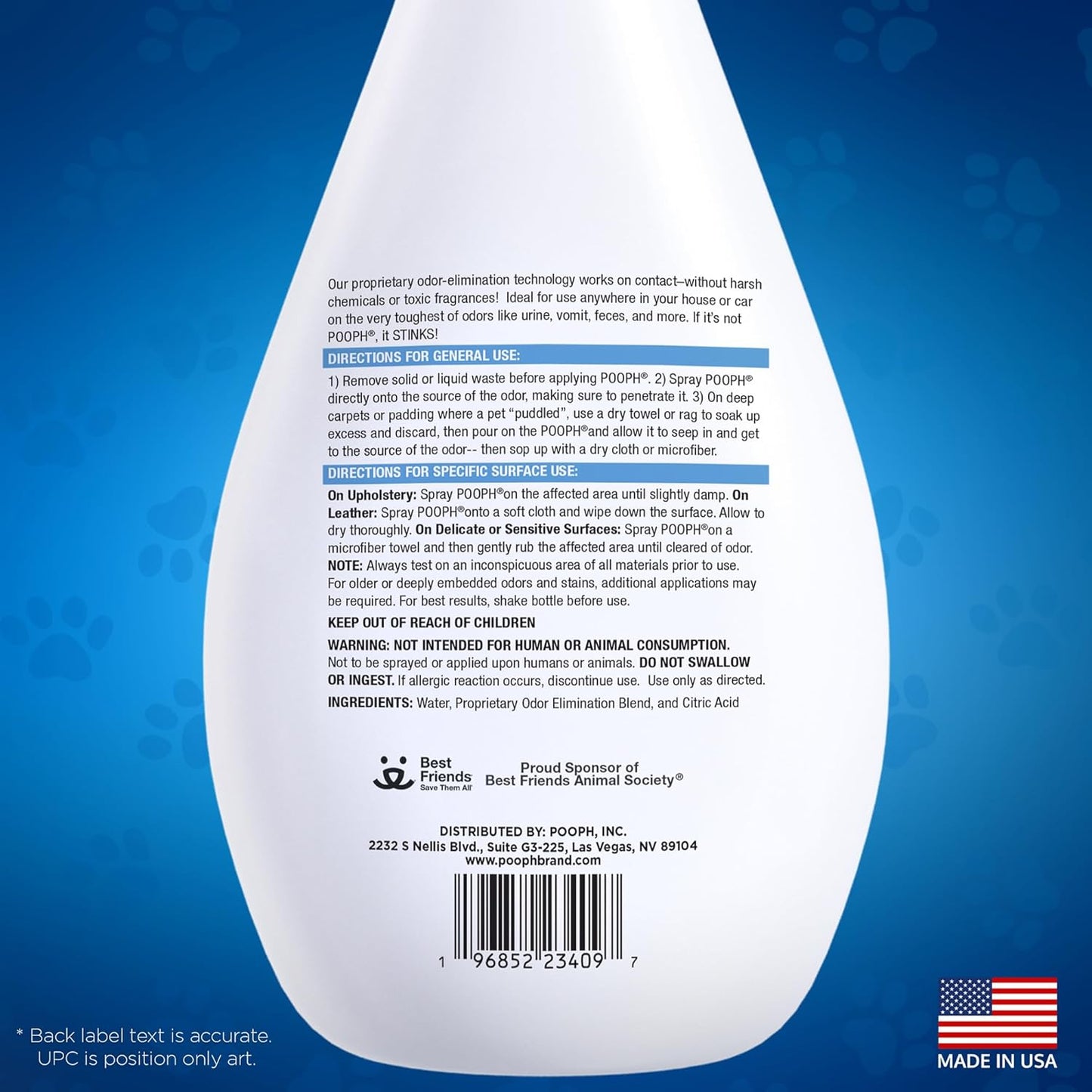 ® Pet Odor Eliminator – 32 Fl Oz Bottle – Organic, NO Fragrances, NO Harsh Chemicals – Fast, Safe and Effective, Works On-Contact! for Home, Auto, Upholstery, Furniture – Safe for Pets & People