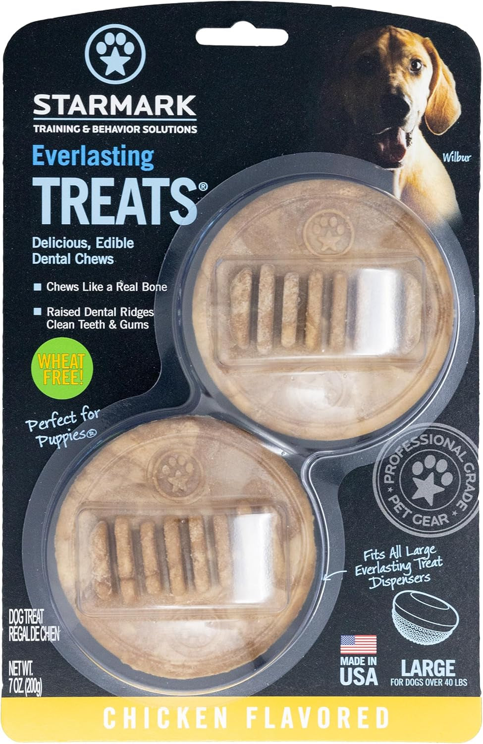 Everlasting Treats Dental Chews Large, 2 Count (Pack of 1), Chicken Flavored