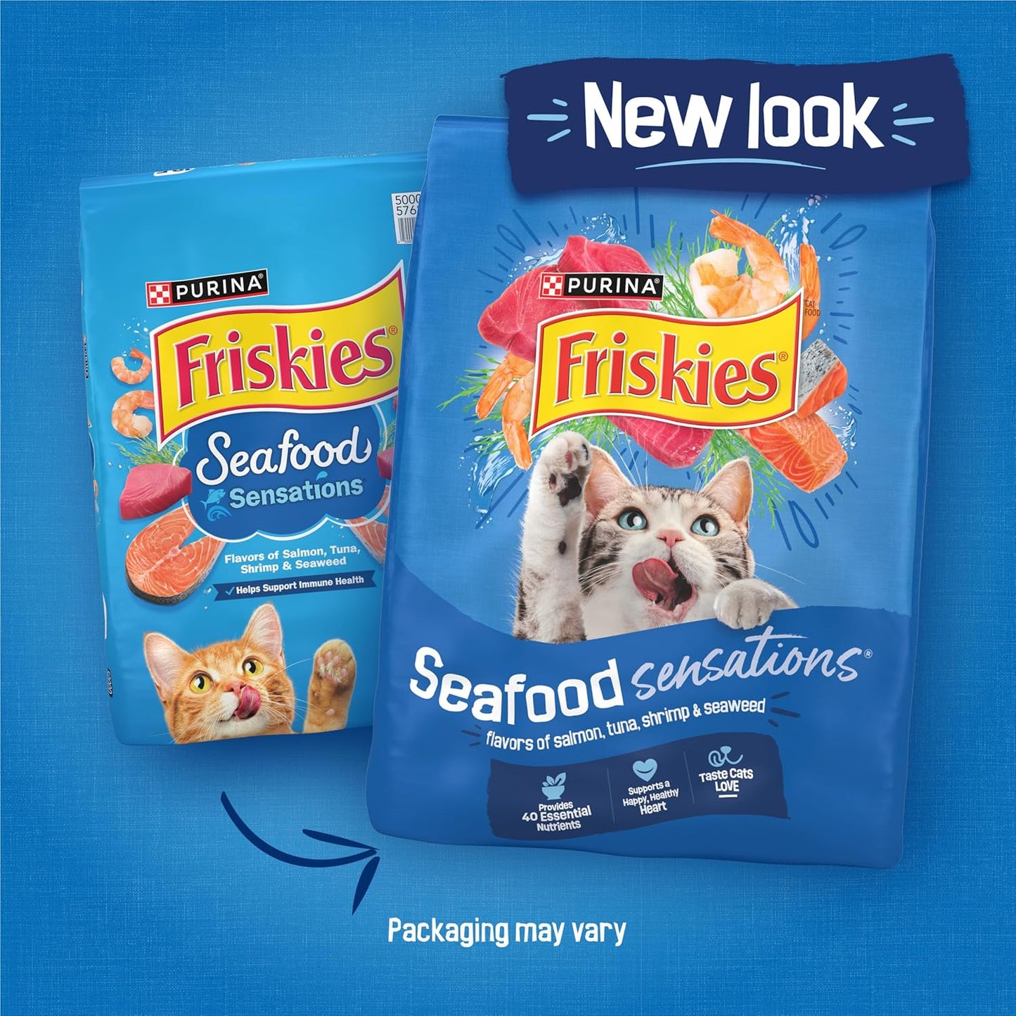 Purina Dry Cat Food Seafood Sensations with Salmon, Tuna, and Shrimp Flavors - 22 Lb. Bag