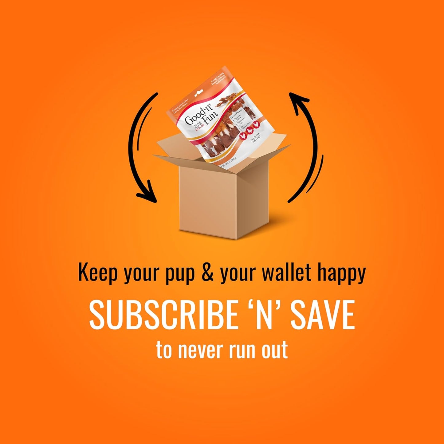 Good ‘N’ Fun Triple Flavor Kabobs Chews for All Dogs, 48 Ounces, Treat Your Dog to Chews Made from Beef Hide, Real Chicken, Pork Hide, Duck and Chicken Liver