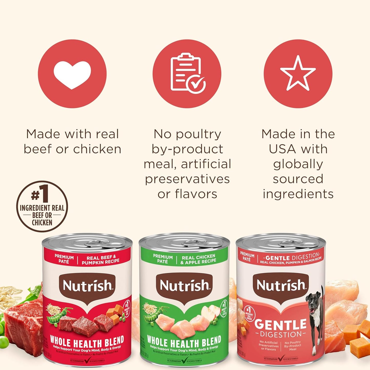 Gentle Digestion and Whole Health Blend Premium Paté Variety Pack Wet Dog Food, 13 Oz. Can, Pack of 12, Packaging May Vary (Rachael Ray)