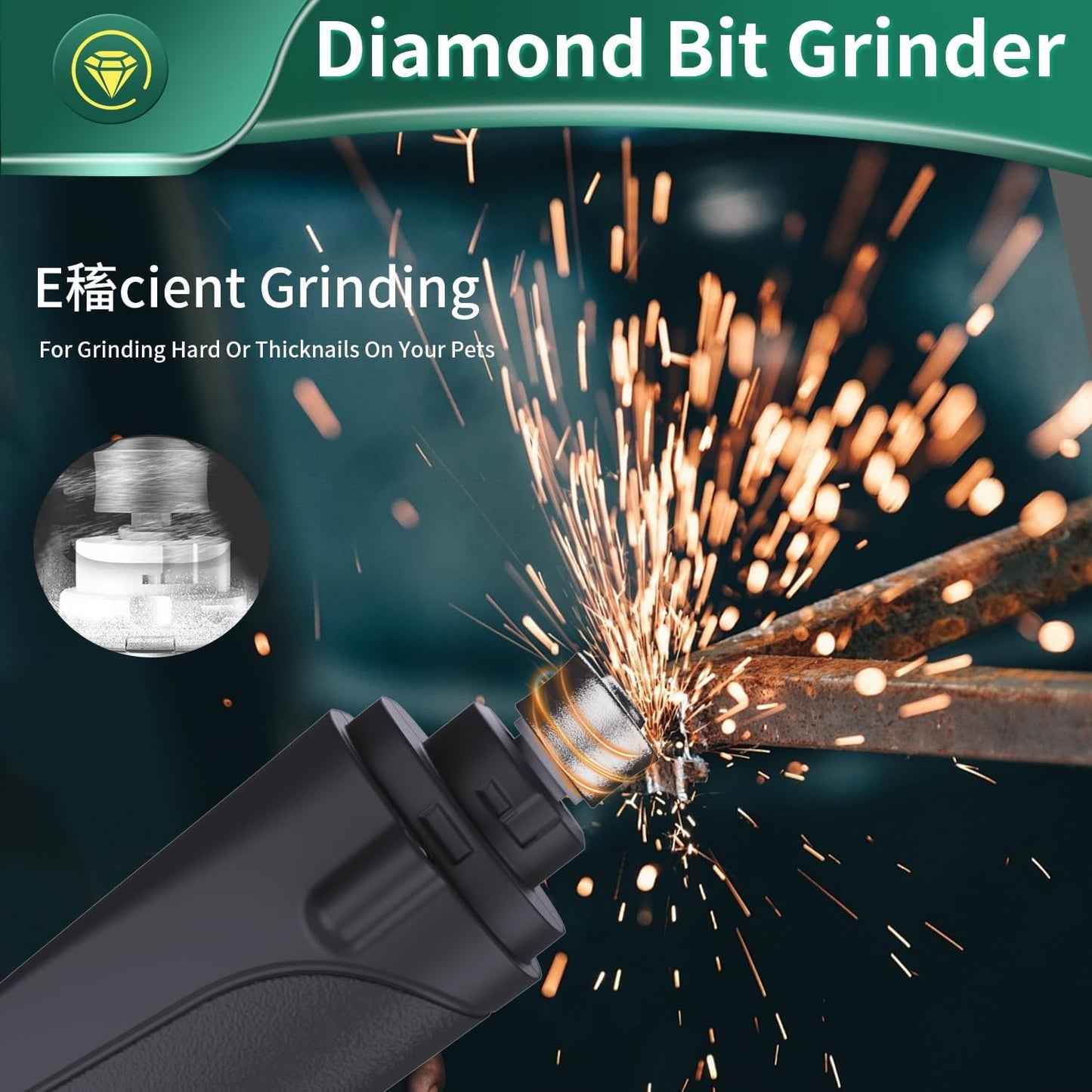 2-In-1 Cat Nail Clippers & Dog Nail Clippers Trimmers for Large Medium Small Dogs Cats Claw Trimmer Quick Sensor and Safety Guard USB Rechargeable with 2 LED Lights Dogs Nail Trimmer