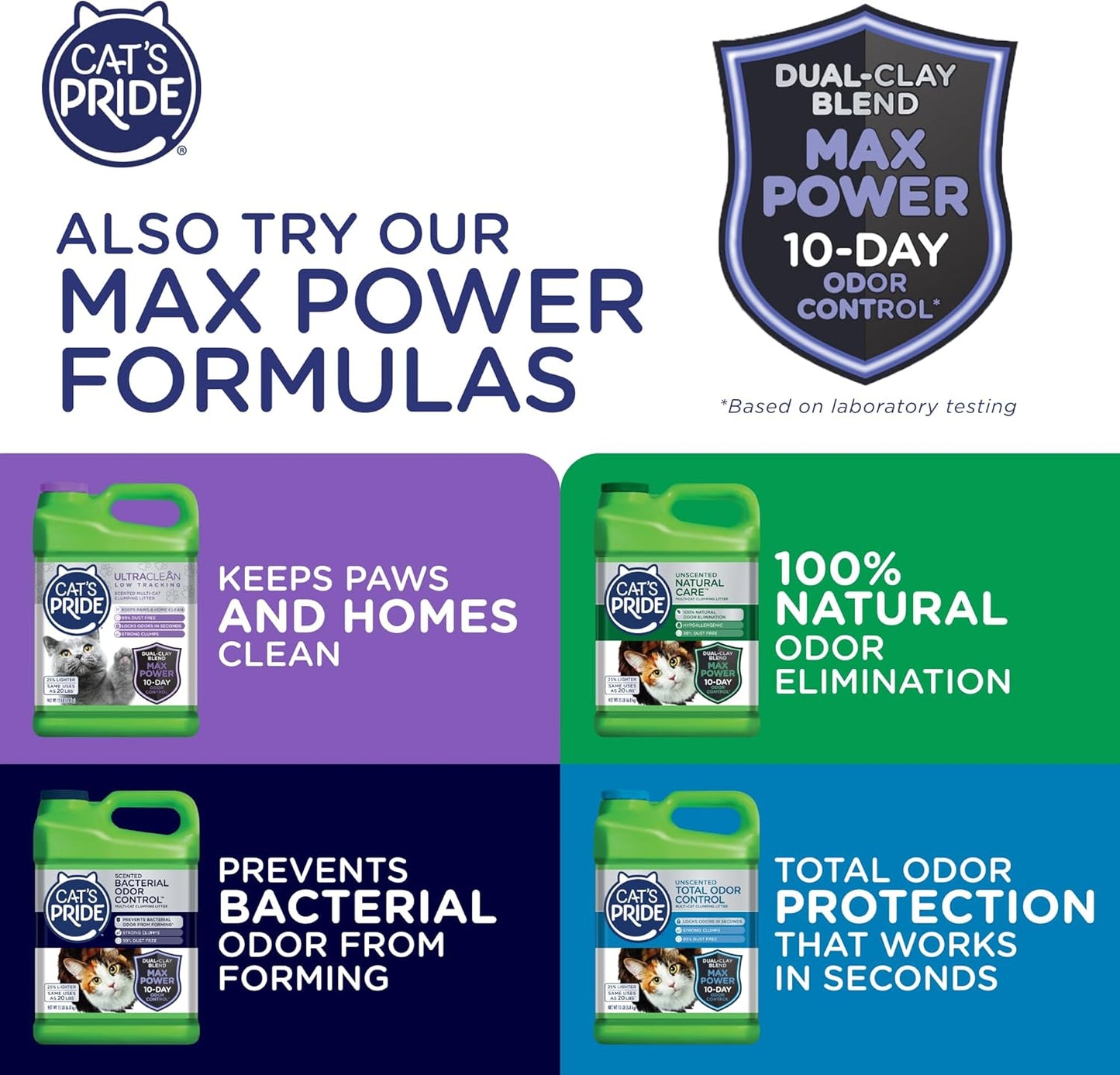 New Antibacterial Cat Litter: Destroys 99.9% of Odor-Causing Bacteria - Powerful Odor Control - Premium Lightweight Clumping Litter - Scented, 12 Pounds