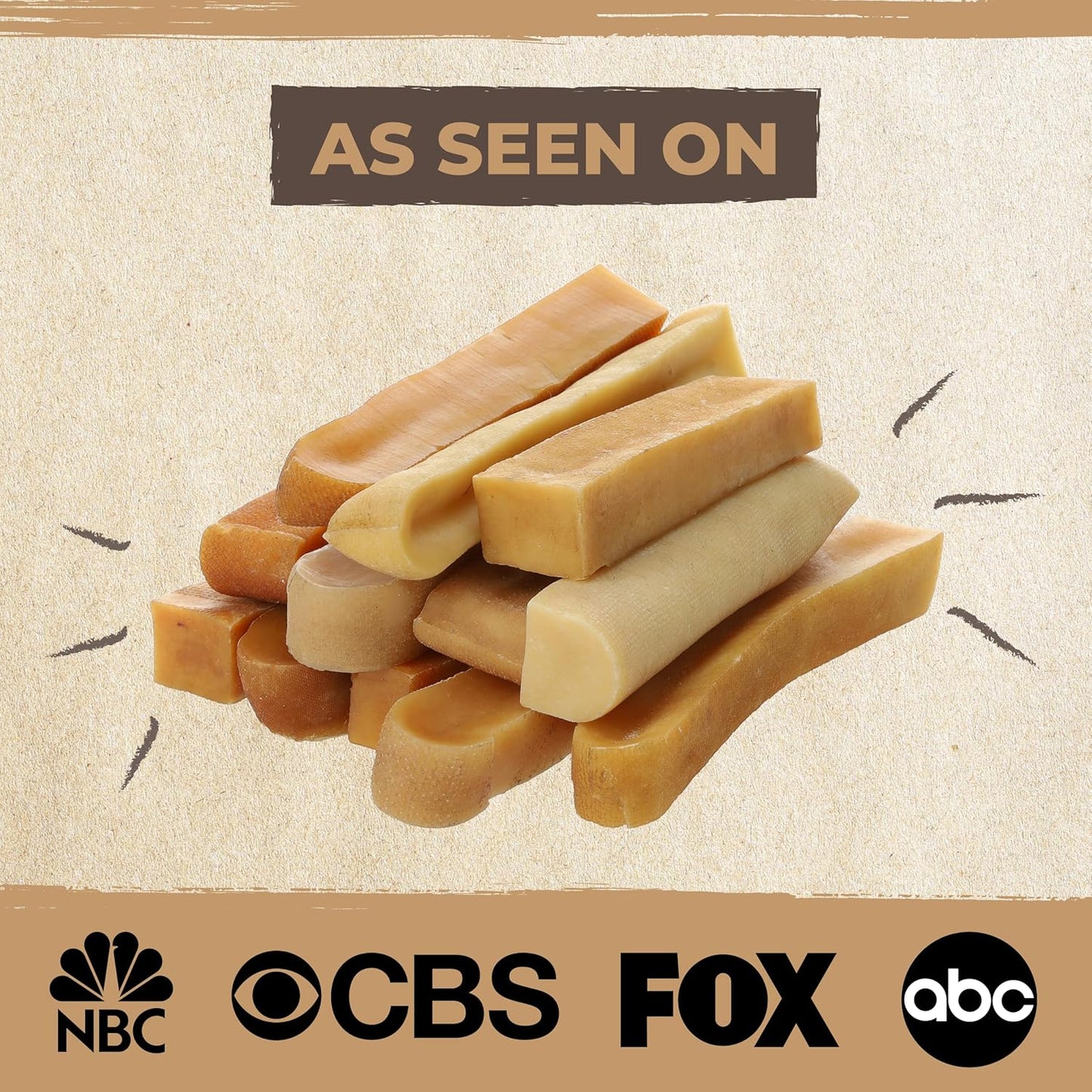 Yak Cheese Chews for Dogs | All-Natural Long Lasting Treats. Odorless and Great for Oral Health. Limited-Ingredient Chews for Puppies & Power-Chewers (Large, 12 Pack)1 Count (Pack of 1)