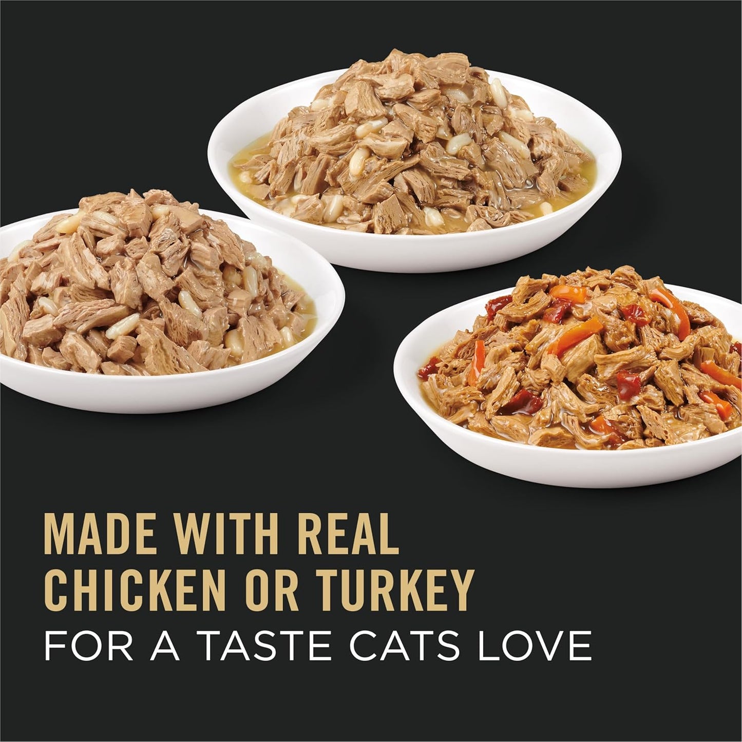 Gravy, High Protein Wet Cat Food Variety Pack, Complete Essentials Chicken and Turkey Favorites - (2 Packs of 12) 3 Oz. Cans