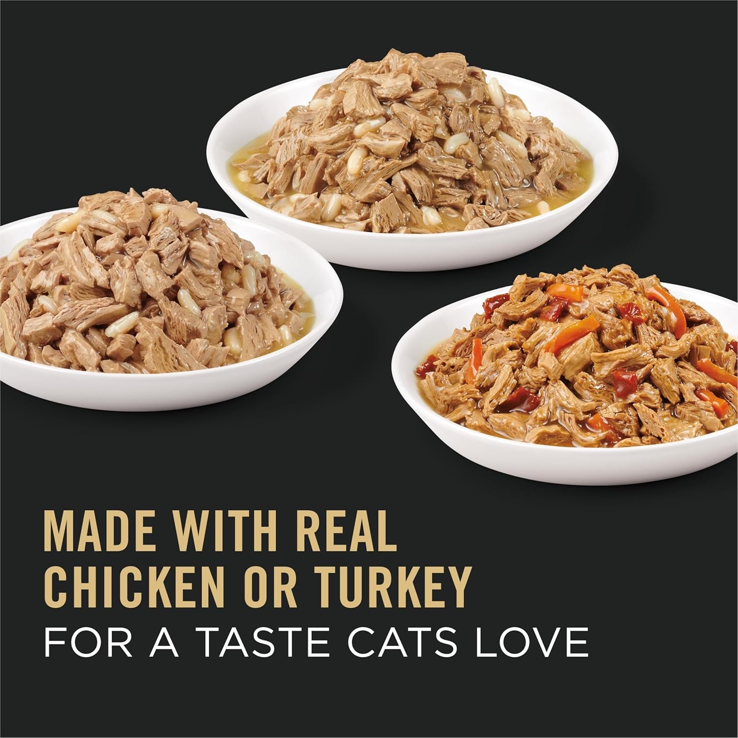 Gravy, High Protein Wet Cat Food Variety Pack, Complete Essentials Chicken and Turkey Favorites - (2 Packs of 12) 3 Oz. Cans