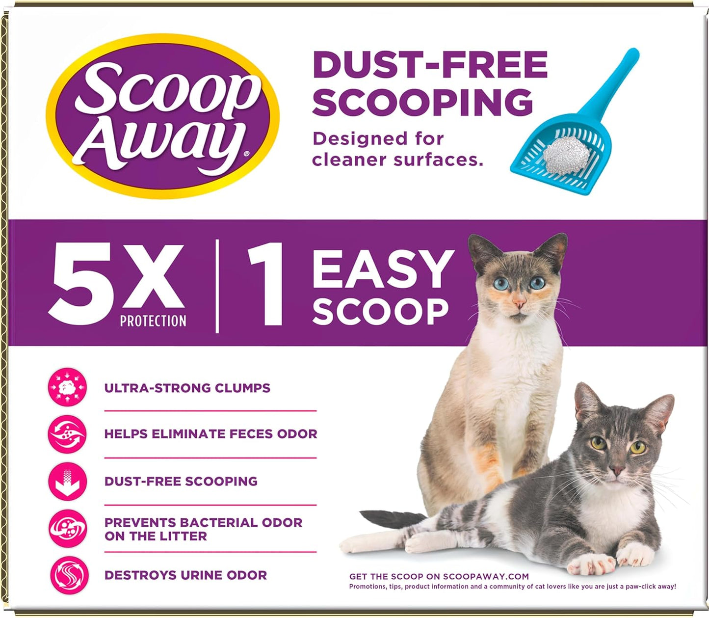 Advanced Multi-Cat Clumping Cat Litter, Meadow Fresh Scent, Pack of 2, 18.5 Pounds (Package May Vary)