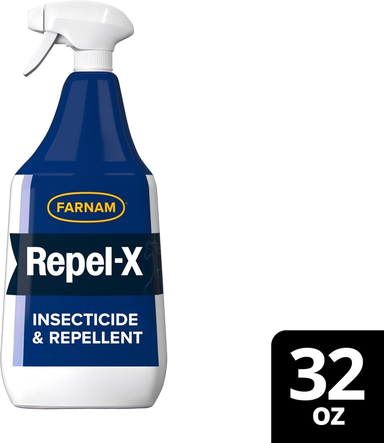 Repel-X Ready-To-Use Fly Spray, Insecticide and Repellent for Horses and Dogs, 32 Fluid Ounces, 1 Quart Bottle with Trigger Sprayer