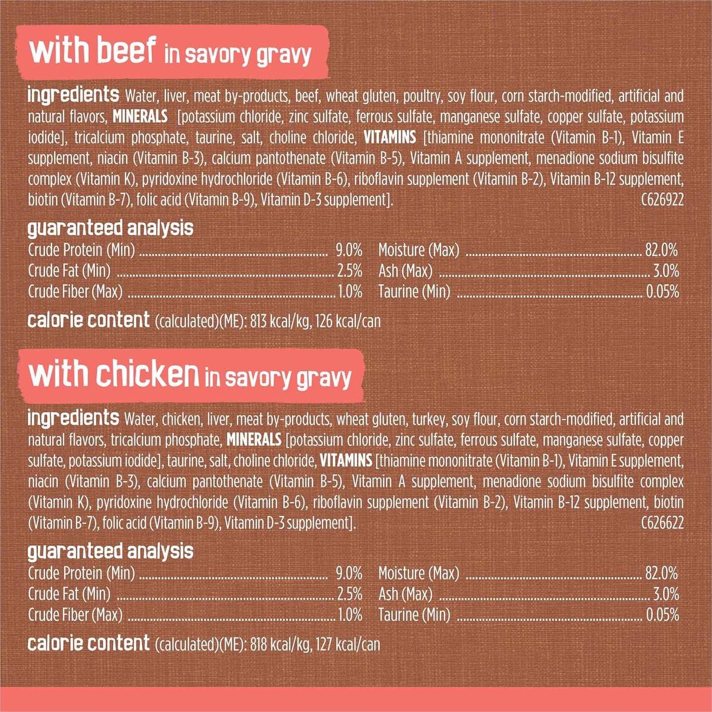 Purina Extra Gravy Wet Cat Food Chunky 24Ct Variety Pack (With Chicken, Turkey, Salmon, Beef) - (Pack of 24) 5.5 Oz. Cans