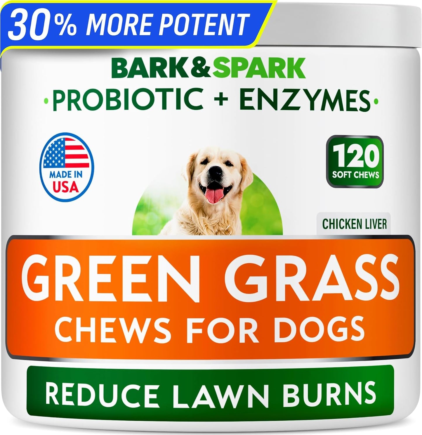 Green Grass Chews - Dog Pee Grass Spot Saver Caused by Dog Urine - Urine Neutralizer for Lawn, Gut Health Probiotics & Enzymes, Lawn Burn from Pee, Grass Burn Spot Chews Rocks