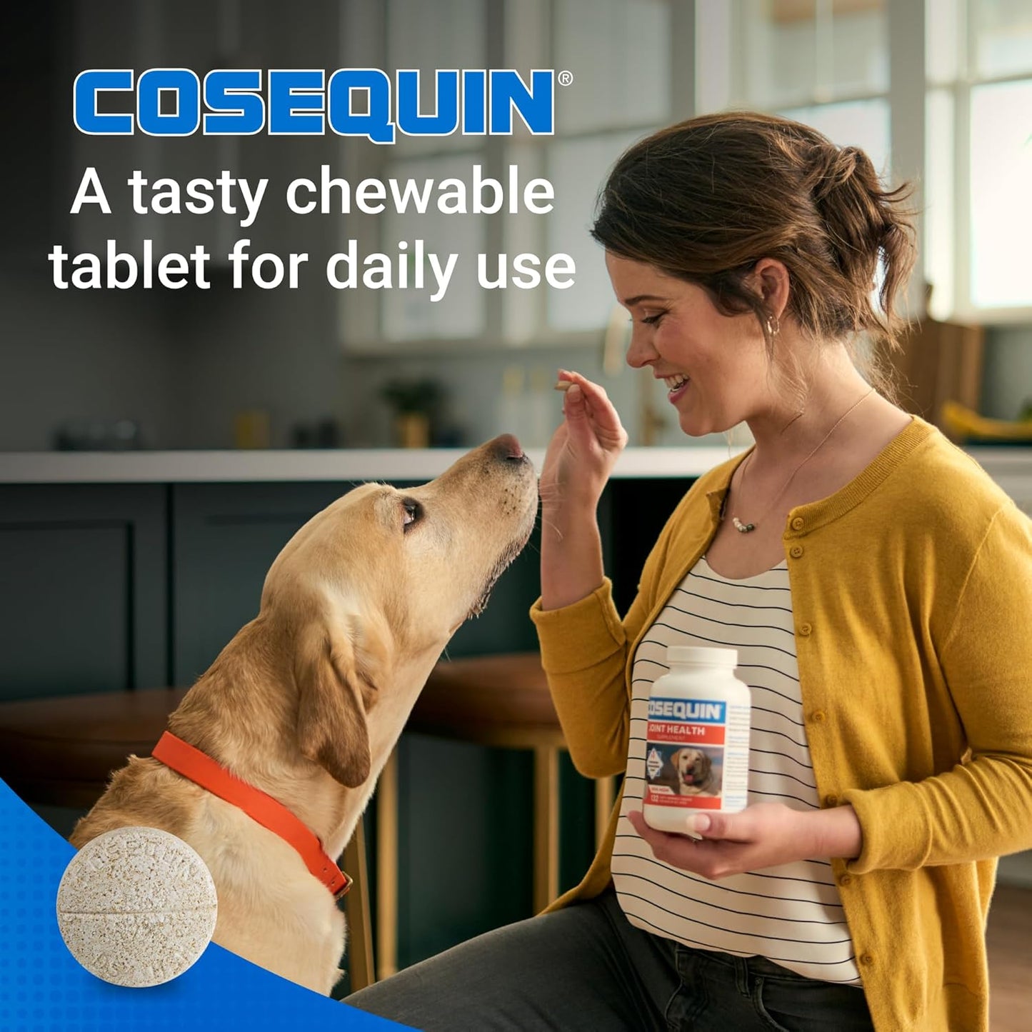 Cosequin for Dogs Joint Health Supplement, Contains Glucosamine for Dogs, plus Chondroitin and MSM, Supports Healthy Joints, Chewable Tablets, 132 Count