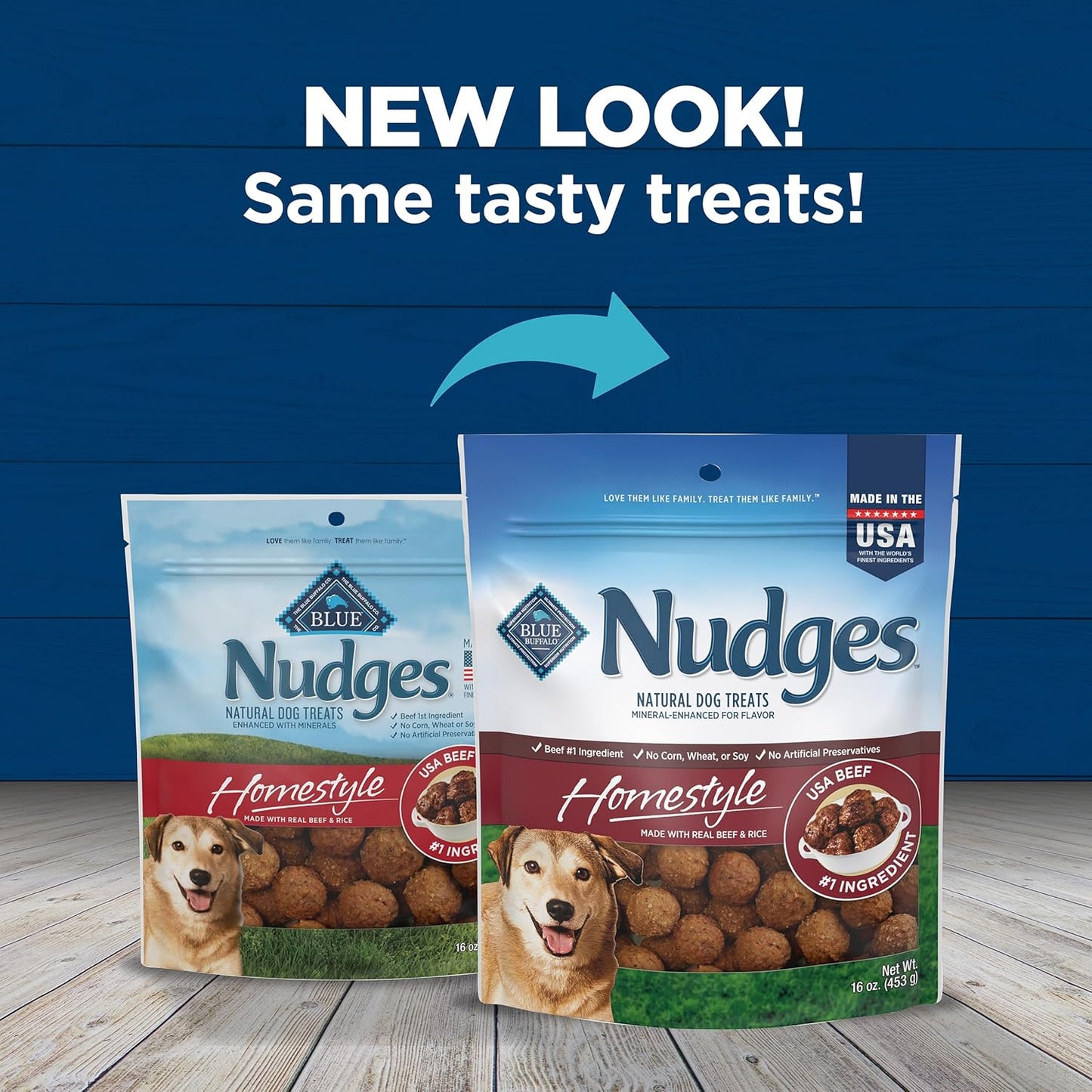Nudges Homestyle Natural Beef and Rice Dog Treats