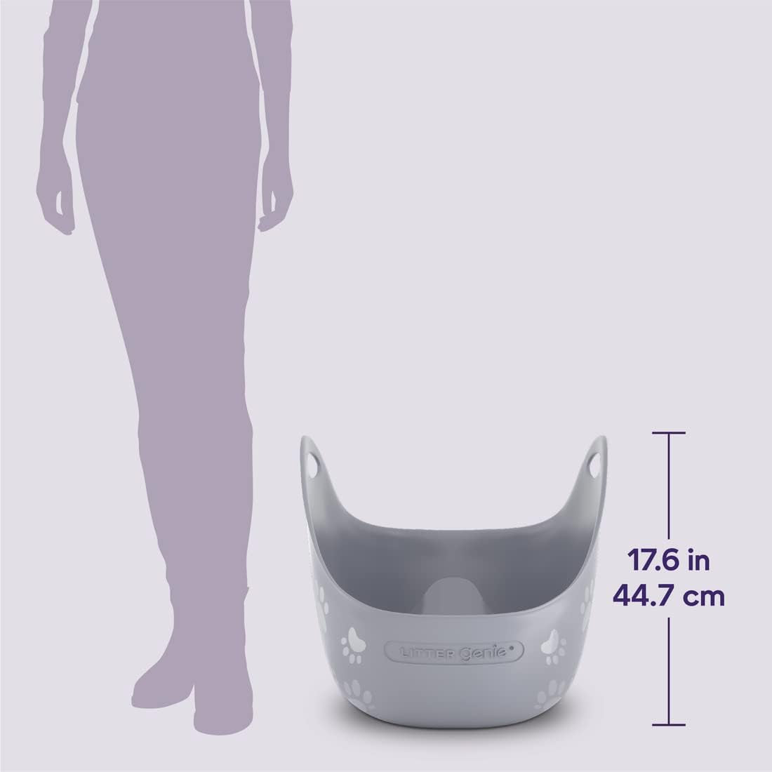 Cat Litter Box | Made with Flexible, Soft Plastic | Features High-Walls and Handles for Privacy and Portability