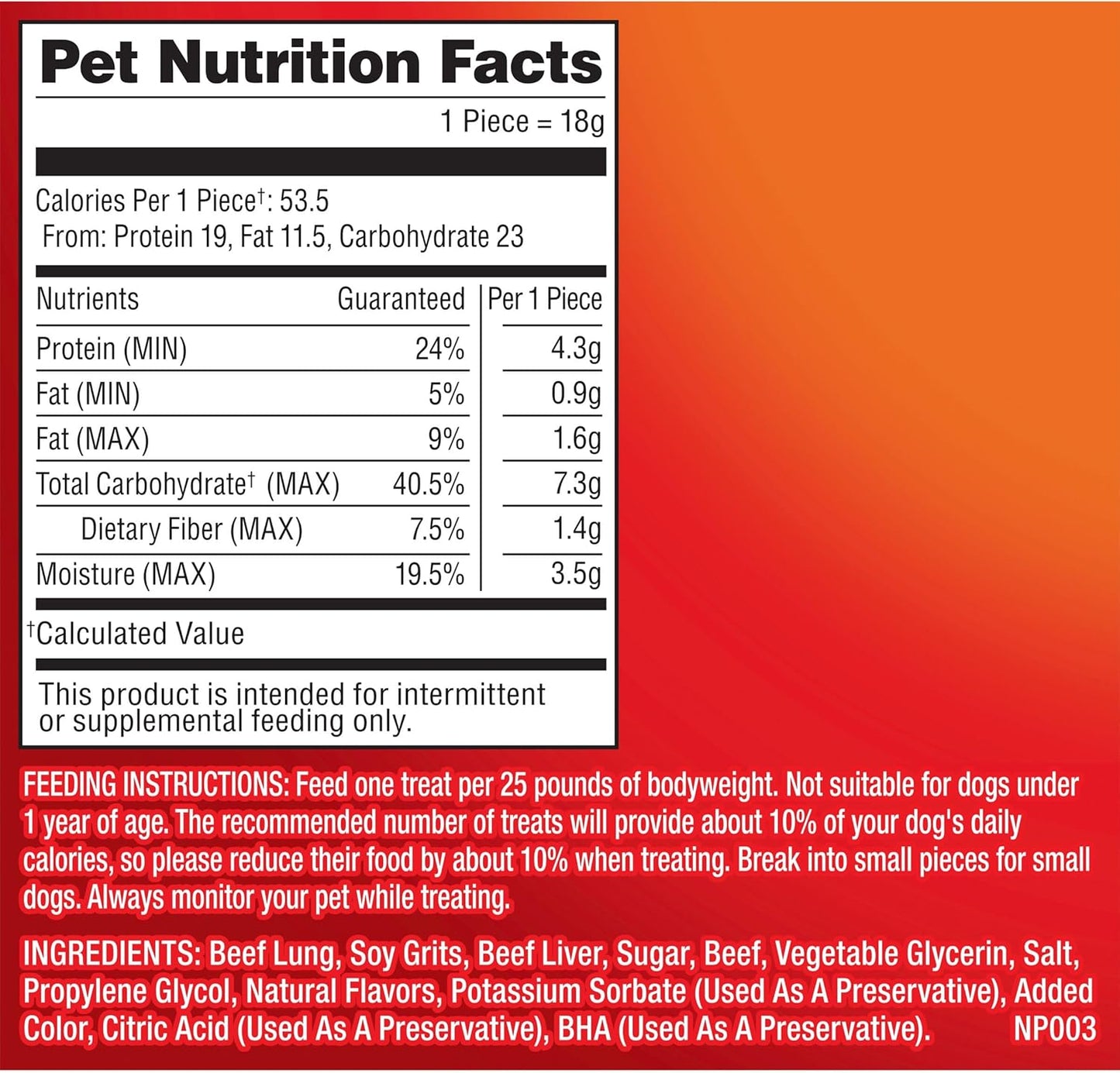 Dog Treats, Lean Beef Flavor, 22.5 Ounce, Made with Real Beef, 90% Fat Free