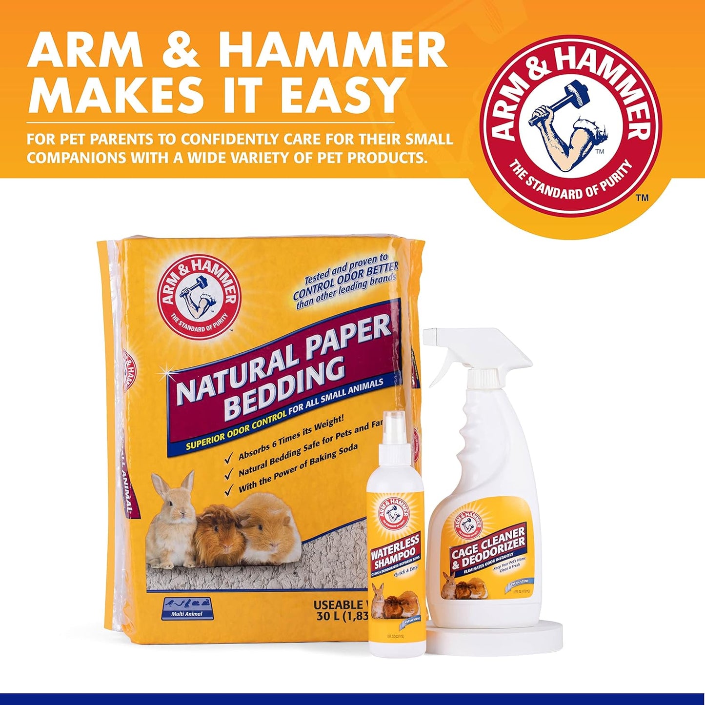 for Pets Super Absorbent Cage Liners for Guinea Pigs, Hamsters, Rabbits & All Small Animals Best Cage Liners for Small Animals (Pack of 3, 21 Count Toal)