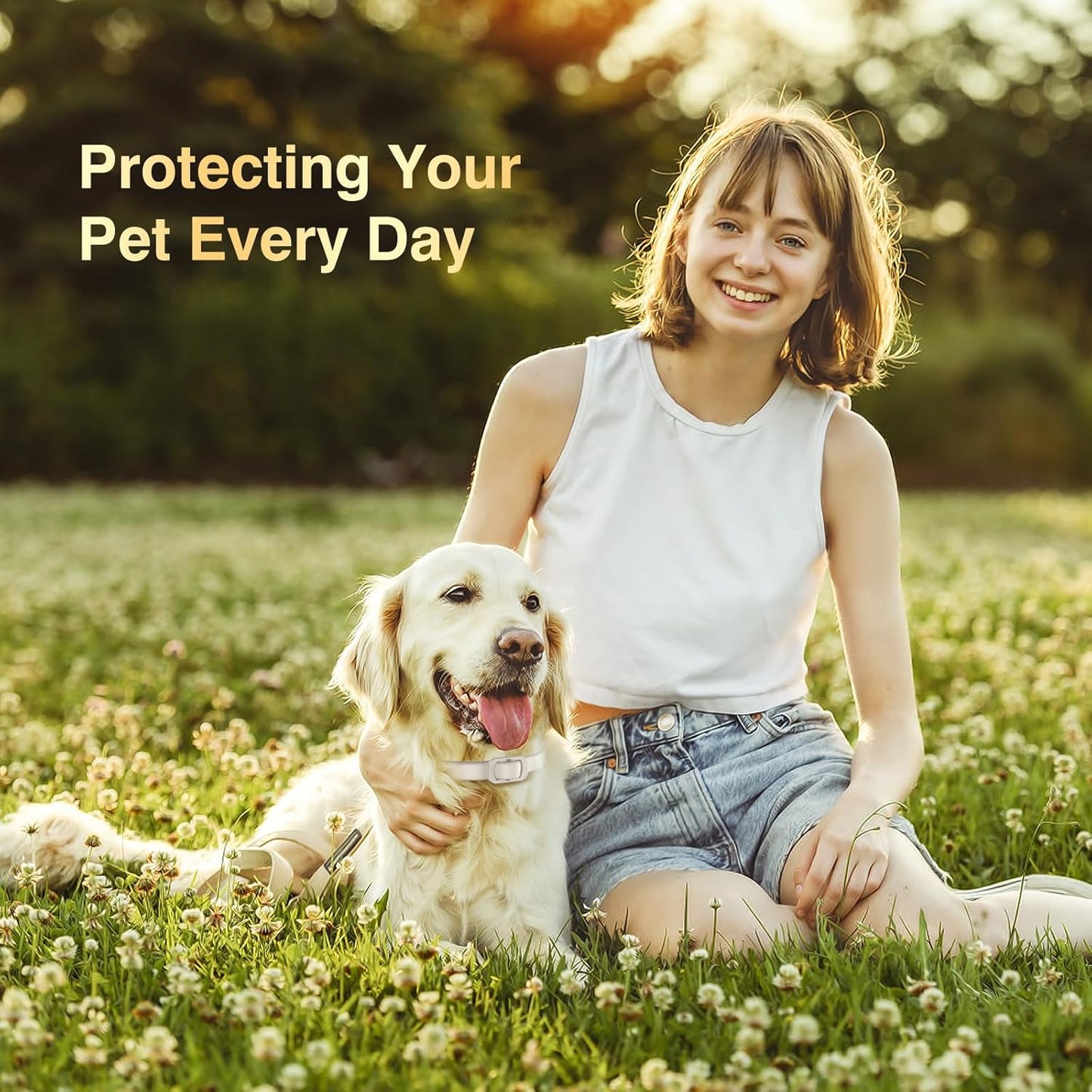 Natural Flea and Tick Collar for Dogs - 4 Pack, Waterproof, Adjustable Size for Small Medium and Large Dog