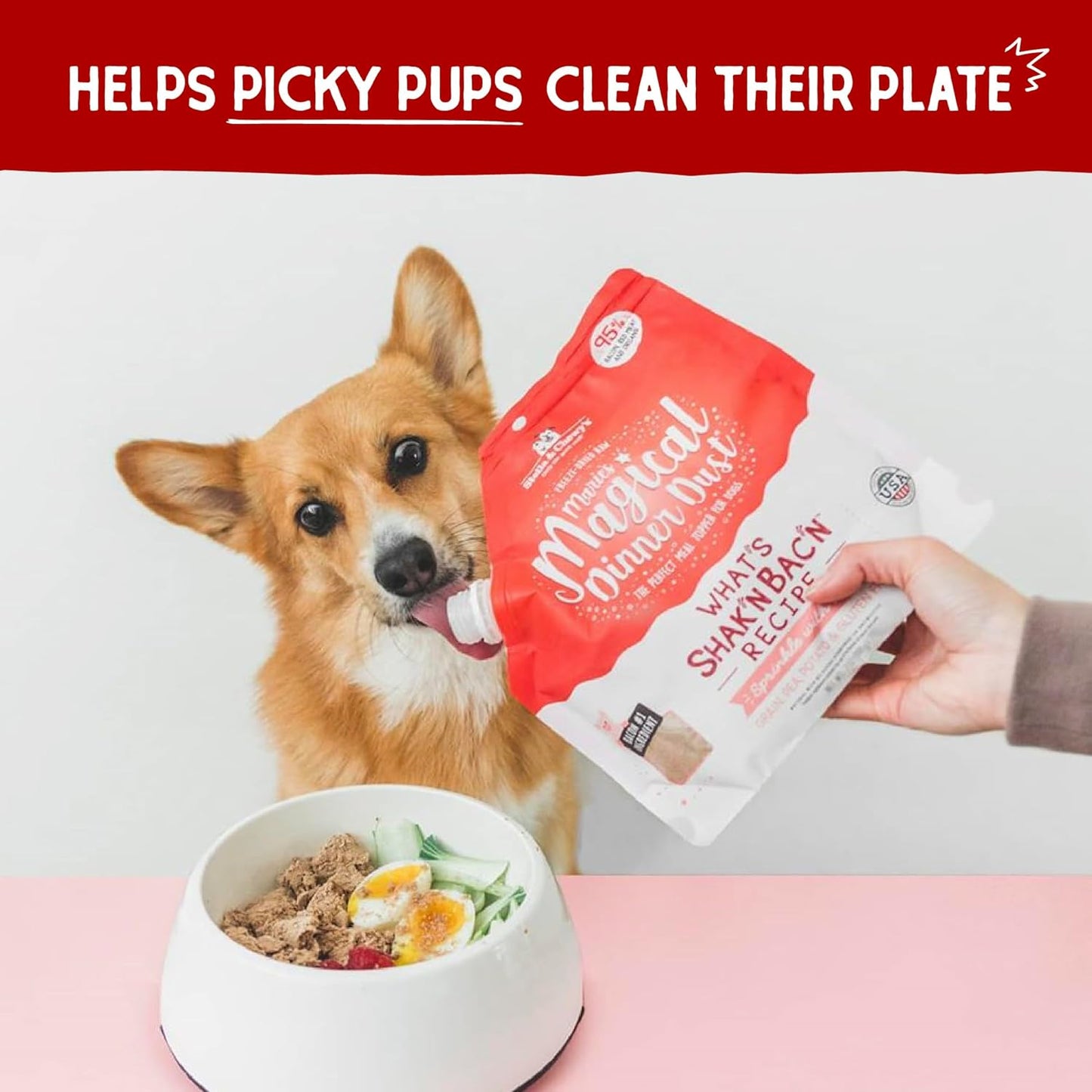 Freeze-Dried Raw Marie'S Magical Dinner Dust - Premium Bacon Dog Food Topper with Organic Fruits & Vegetables - Perfect for Picky Eaters - 7Oz