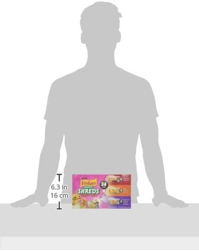 Purina Gravy Wet Cat Food Variety Pack, Shreds with Beef, with Chicken, and Turkey and Cheese Dinner - (Pack of 24) 5.5 Oz. Cans