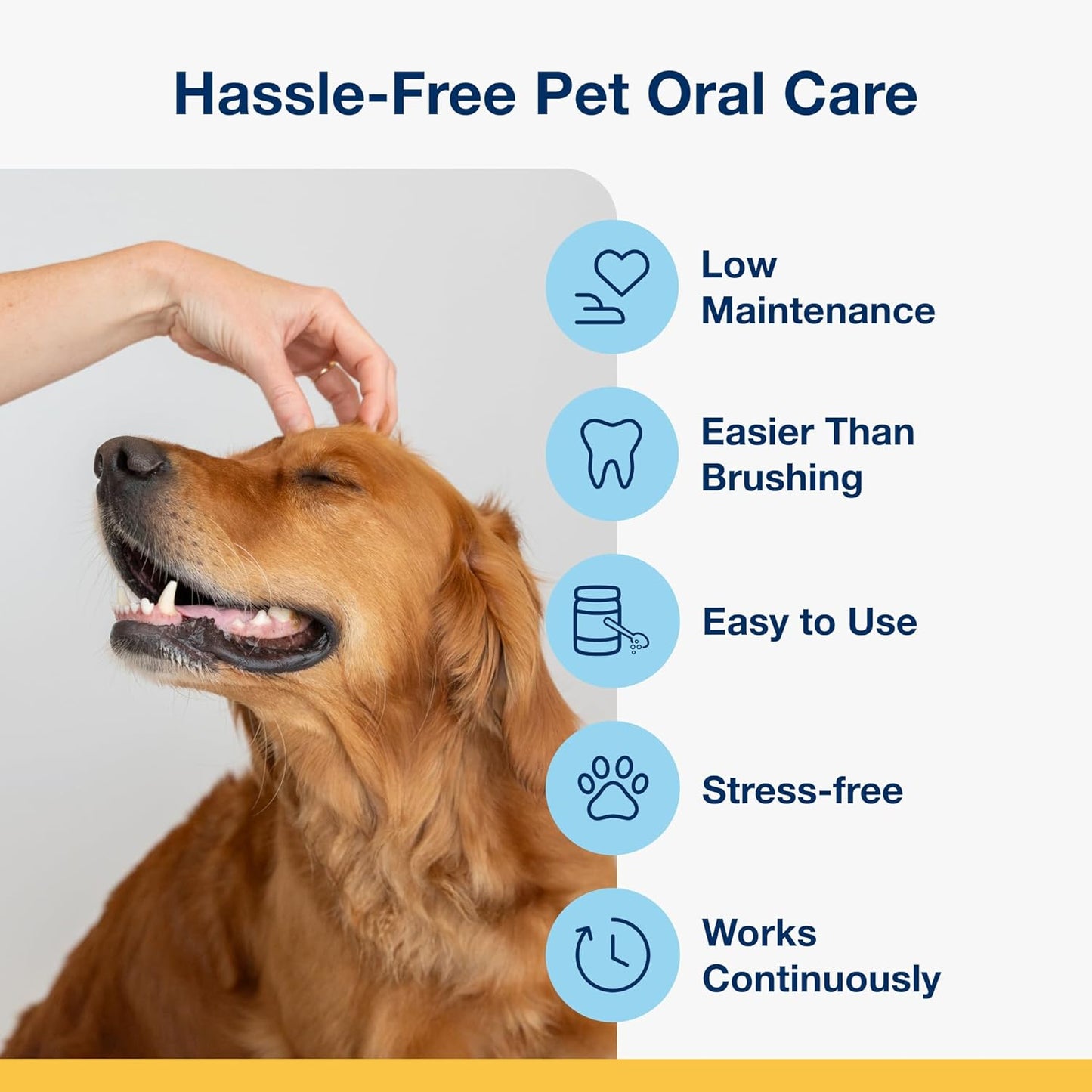 Powder for Pets - Cat & Dog Breath Freshener - Plaque & Tartar Remover for Pet Oral Care - 60G