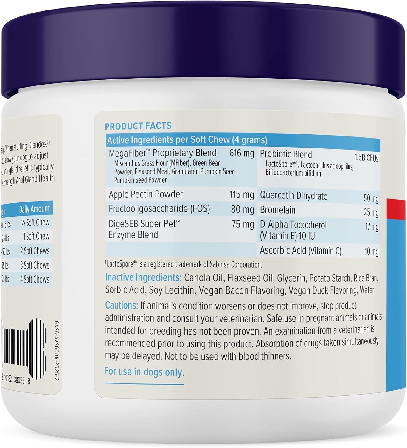 Glandex Anal Gland Soft Chew Treats with Pumpkin for Dogs Digestive Enzymes, Probiotics Fiber Supplement for Dogs Boot the Scoot (Advanced Strength Duck/Bacon Chews (Vegetarian), 60 Ct)