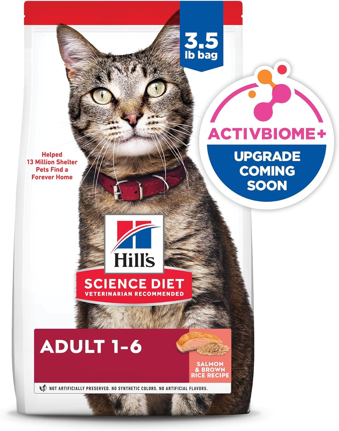 Adult 1-6, Adult 1-6 Premium Nutrition, Dry Cat Food, Salmon & Brown Rice, 3.5 Lb Bag