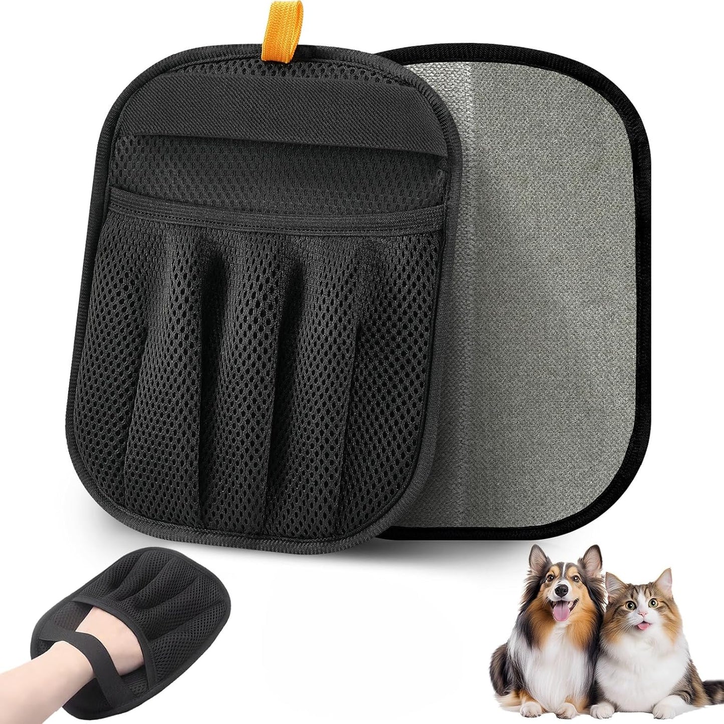Pet Hair Removal Glove for Cats & Dogs, 2025 Newly Upgraded Five-Finger Electrostatic Pet Hair Gloves, Reusable Pet Hair Remover Tool for Laundry, Couch, Carpet, Car Seat