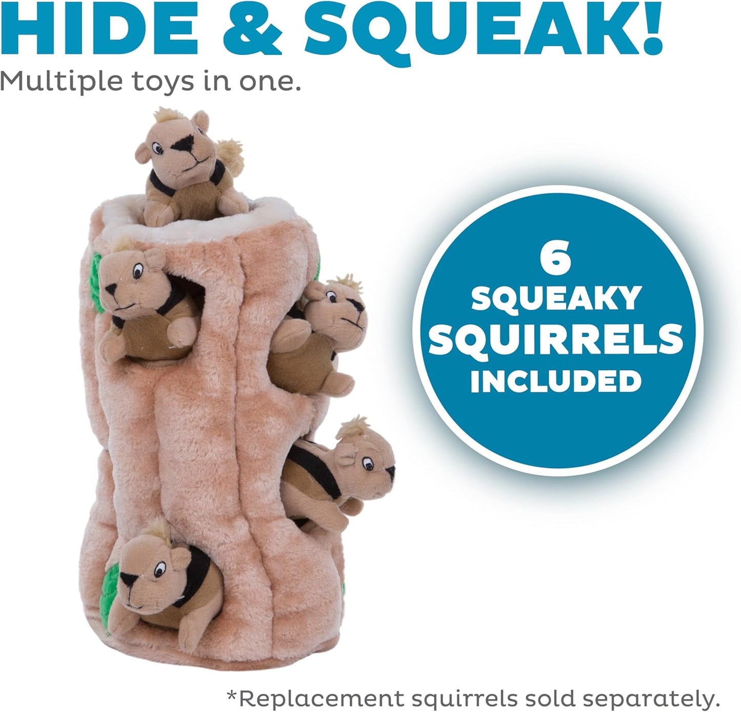 Hide a Squirrel Plush Dog Toy Puzzle, XL