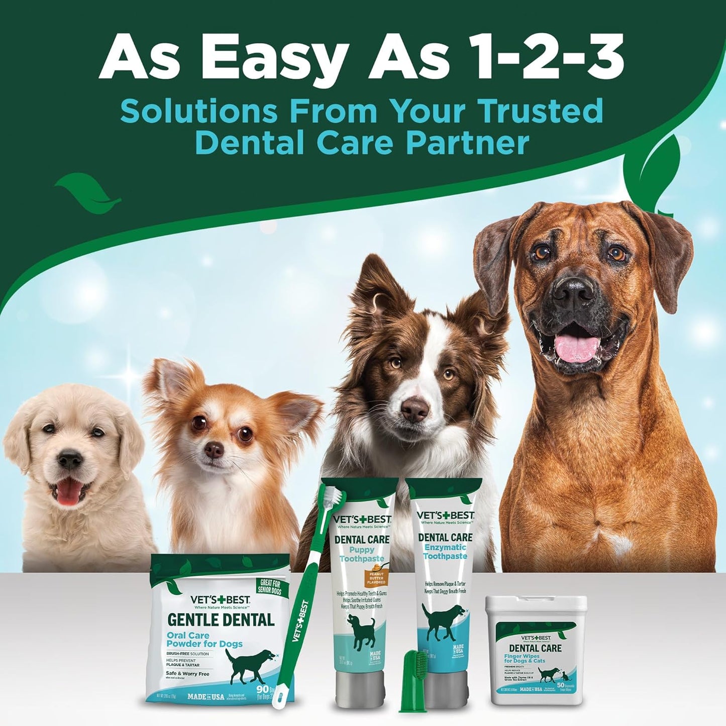 Dog Toothpaste & Toothbrush Kit for Puppies – Puppy Essentials – Dog Toothbrush & Toothpaste for Young Dogs- Perfect for Puppy Teething, Freshens Breath - Peanut Butter Flavor, 3.5 Oz