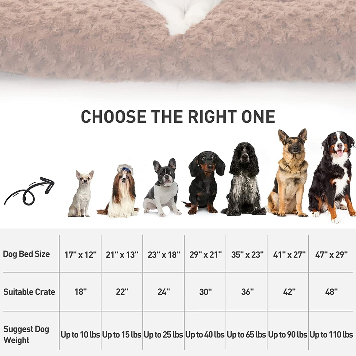 Washable Dog Bed Deluxe Plush Dog Crate Beds Comfy Kennel Pad Anti-Slip Pet Sleeping Mat for Large, Jumbo, Medium, Small Dogs Breeds, 35" X 23", Brown