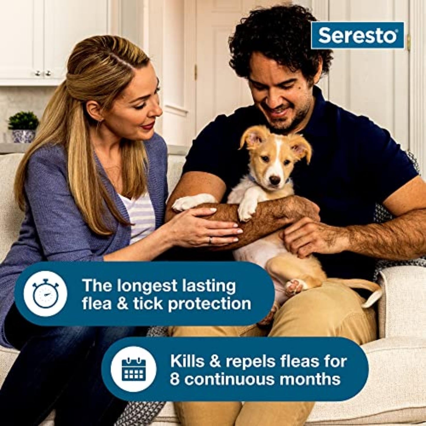 Small Dog Vet-Recommended Flea & Tick Treatment & Prevention Collar for Dogs under 18 Lbs. | 8 Months Protection