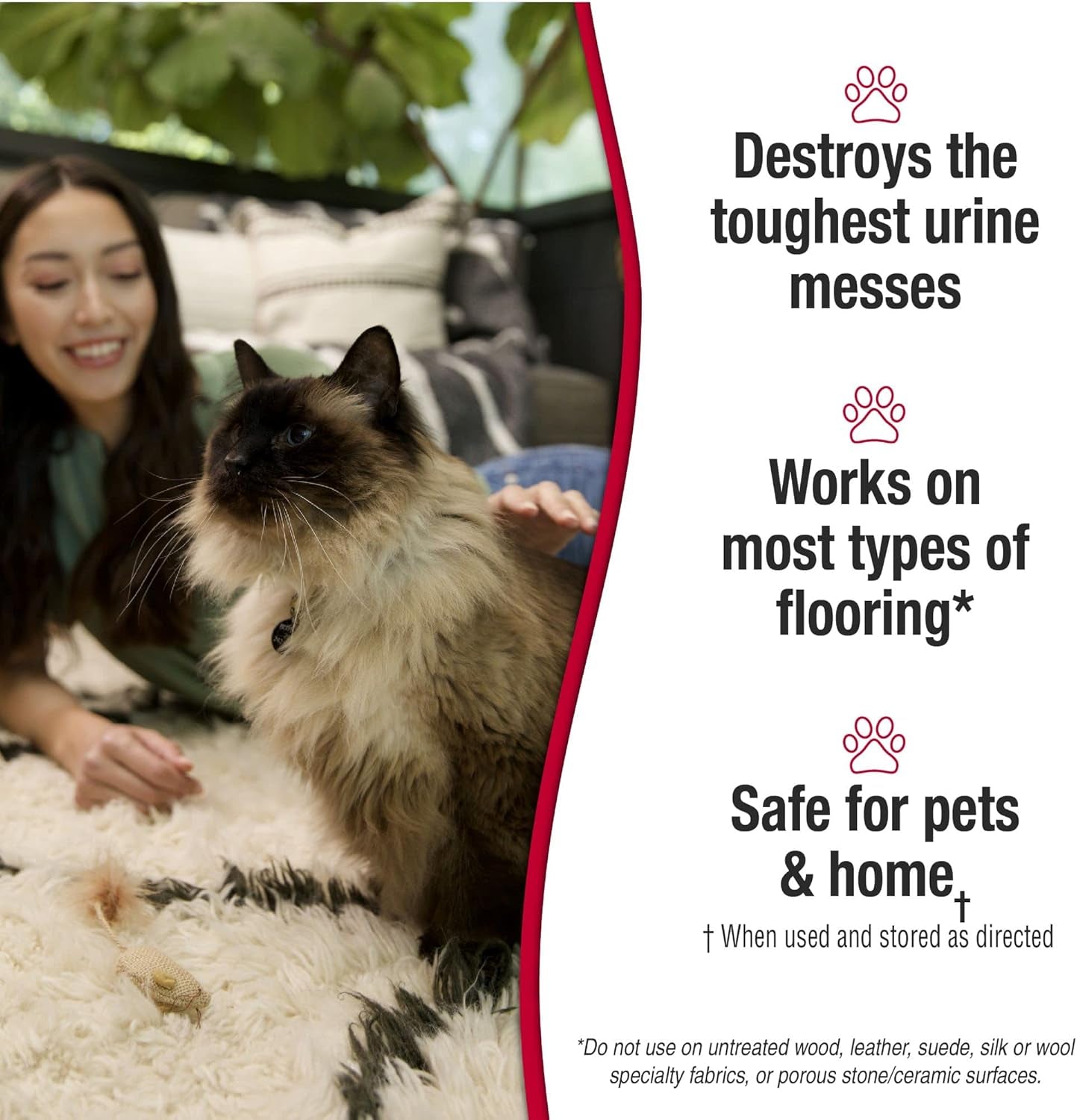 Urine Destroyer plus for Cats, Enzymatic Formula for Severe Cat Urine Stains, 1 Gal