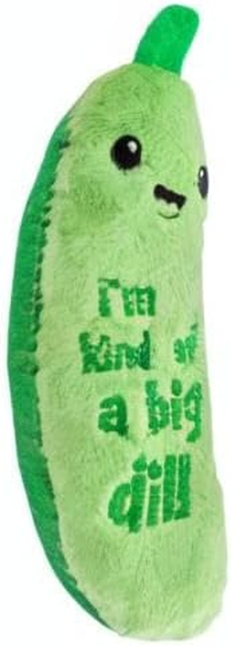 Crunchy Pickle Kicker Toy with Catnip and Dental Mesh, Pickle Shape, Plush and Crinkle Cat Toy for Kicking, Tossing, and Teeth Cleaning, Green