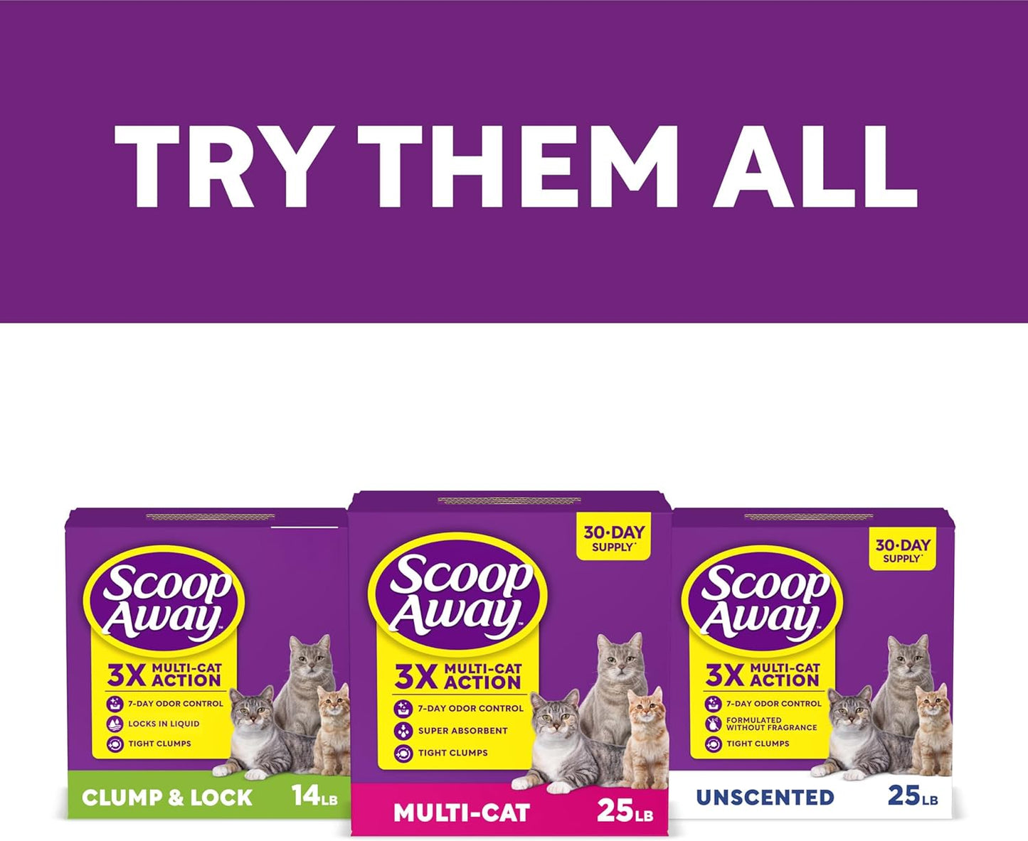 Advanced Multi-Cat Clumping Cat Litter, Meadow Fresh Scent, Pack of 2, 18.5 Pounds (Package May Vary)