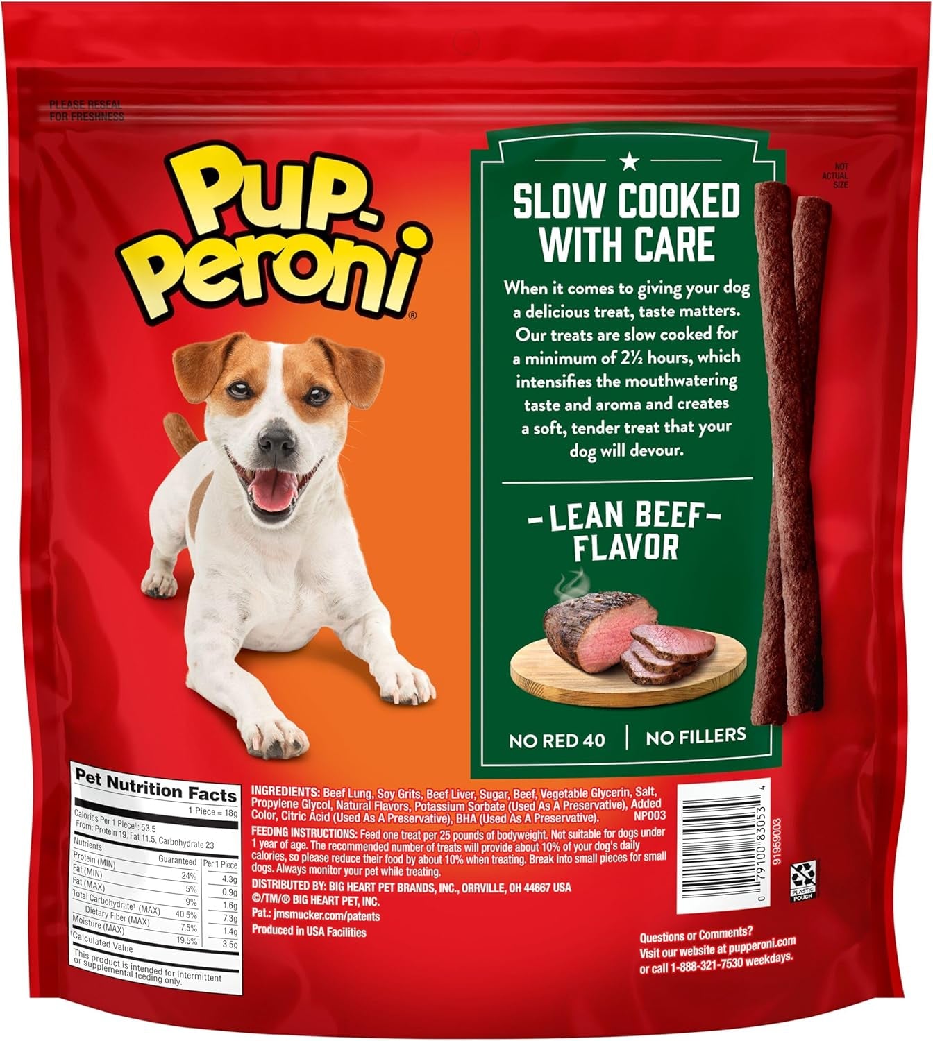 Dog Treats, Lean Beef Flavor, 38 Ounce, Made with Real Beef, 90% Fat Free