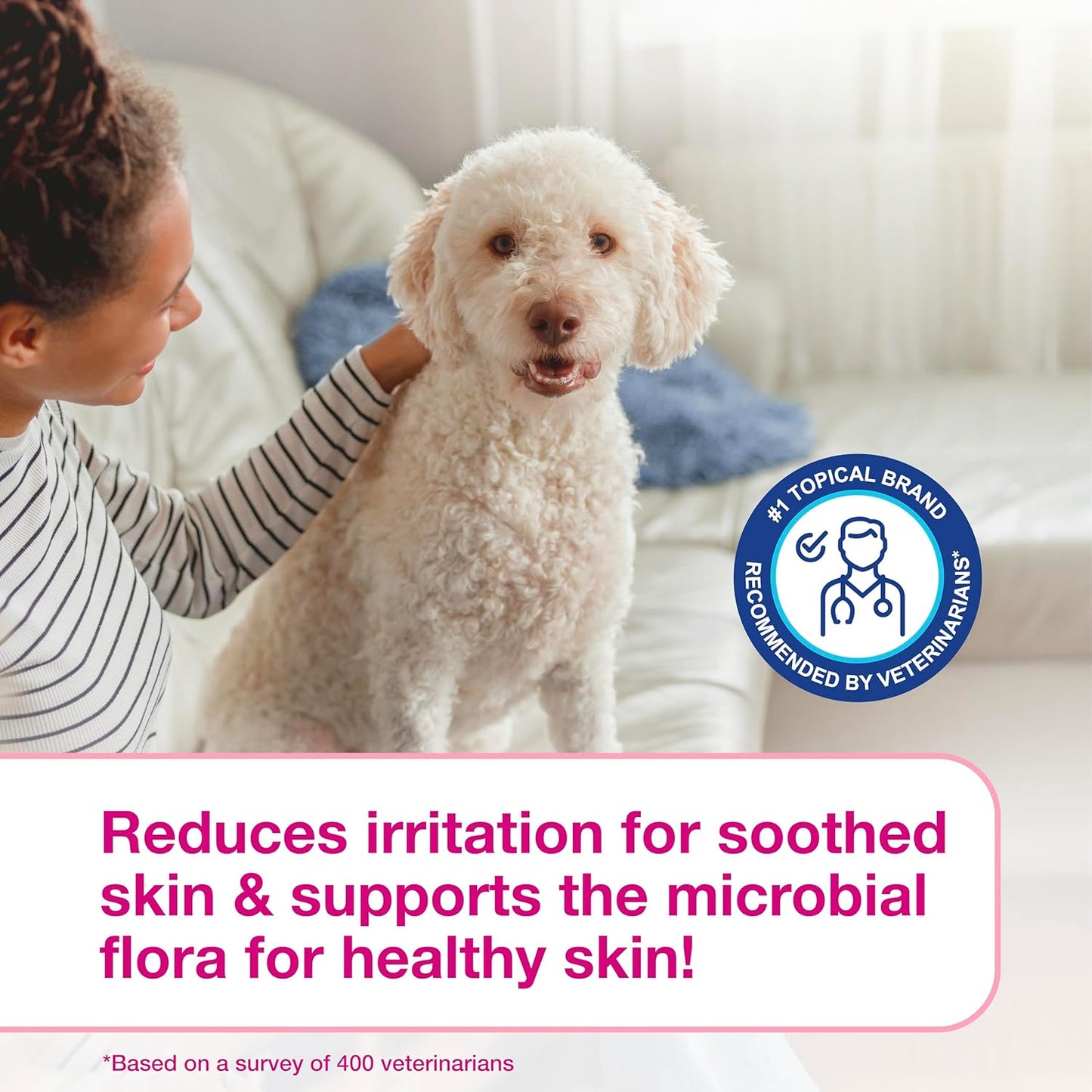 S3 Calm Shampoo, Contains 0.75% Ophytrium, Soothing, for Itchy, Irritated or Allergic Skin, for Dogs and Cats, 6.7 Fl. Oz. (200Ml)